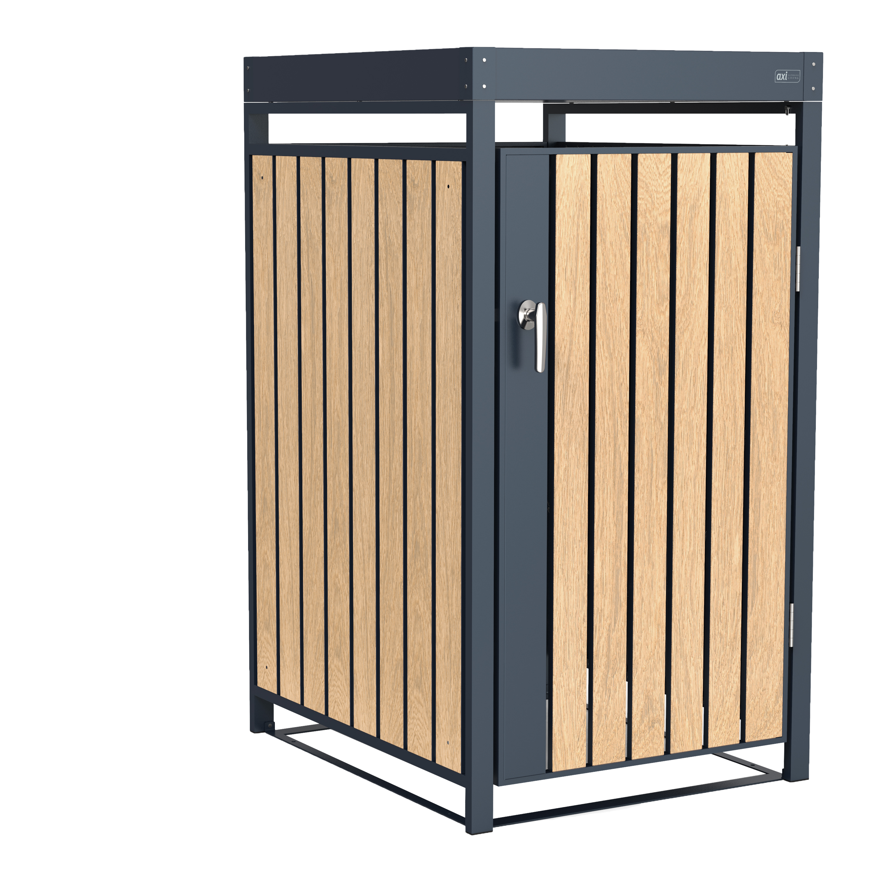 AXI Leon Metal Garbage Bin Shed with Planter - 1 Garbage Bin