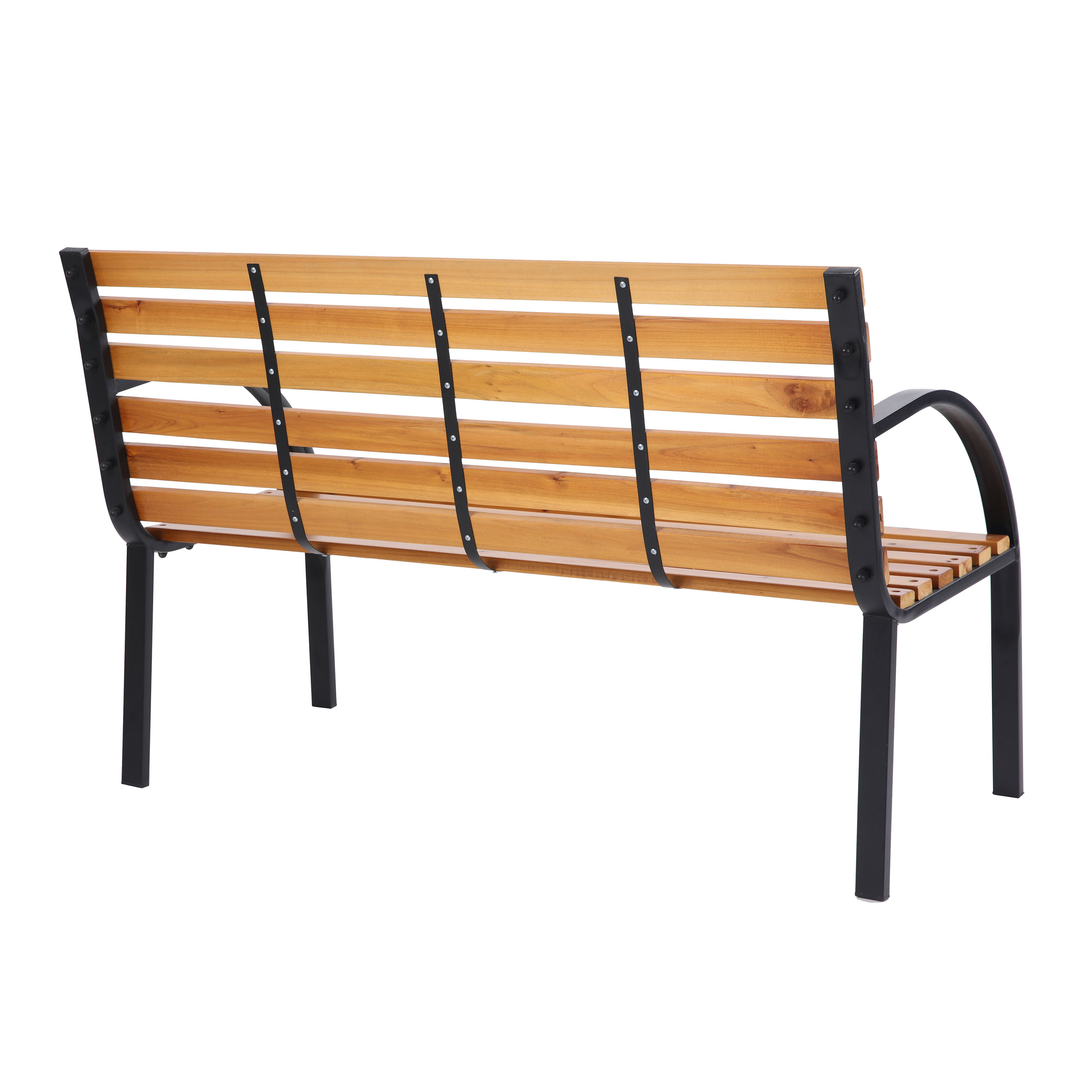 AXI Otis houten Tuinbank met matzwart stalen frame