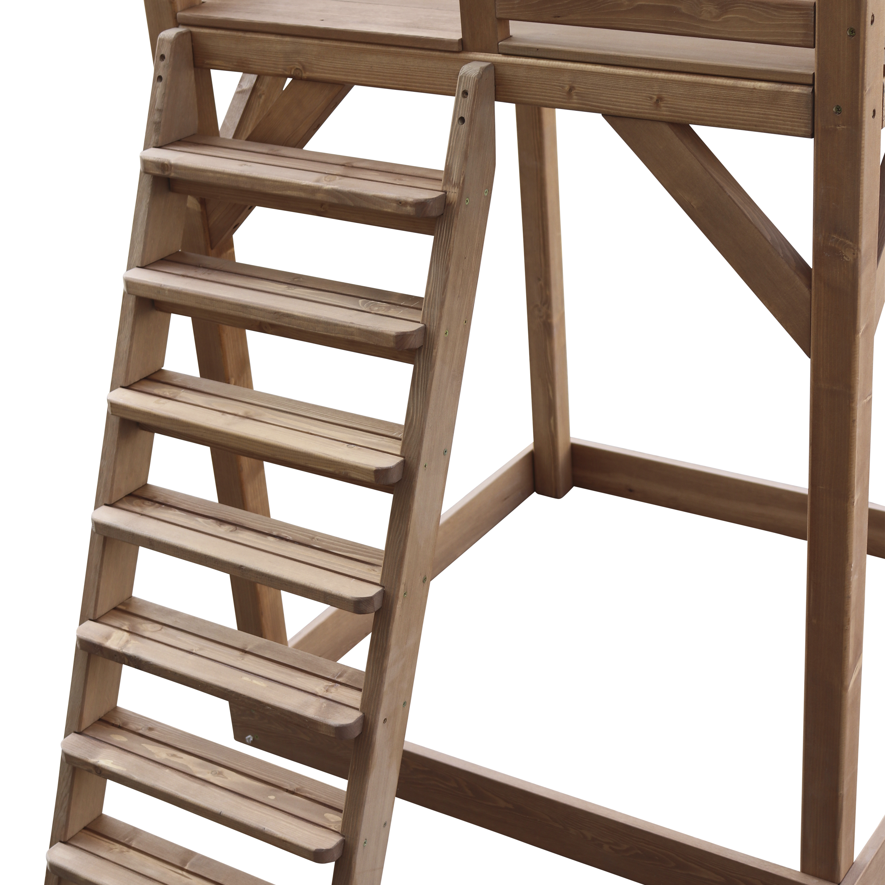 AXI Beach Tower with Summer Nest Swing Set Brown - Blue Slide