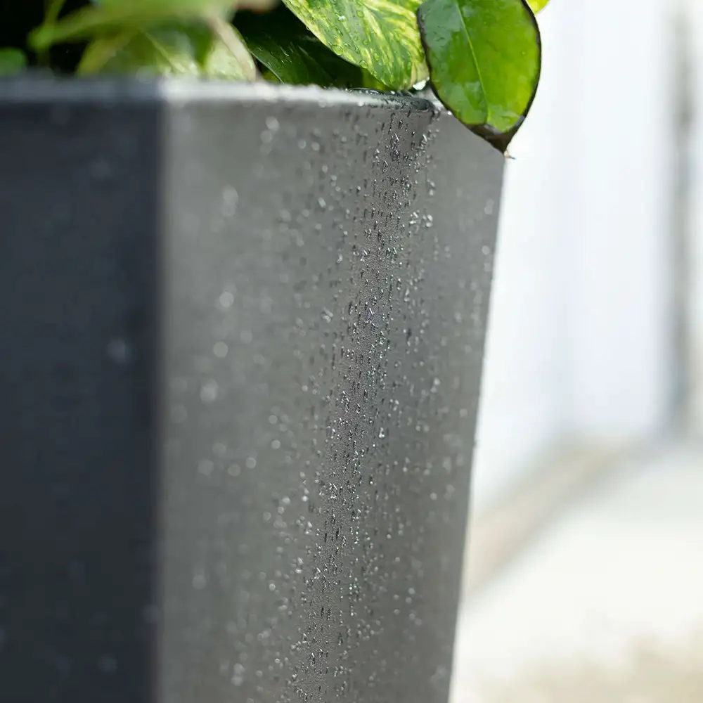 Step2 Tremont Vierkant Bloempot Groot - Onyx Black