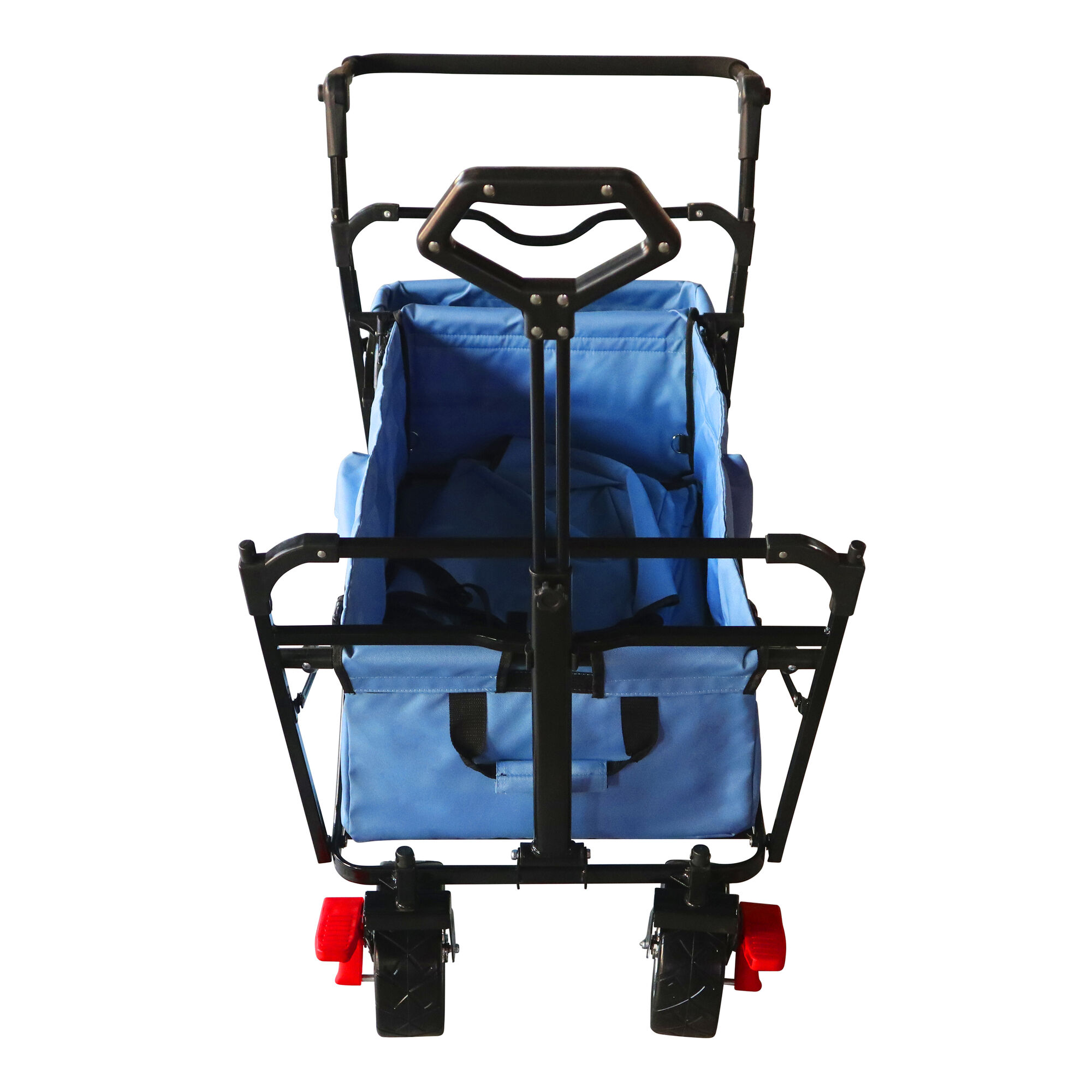 AXI AB210 Opvouwbare Bolderwagen met dak. tas. rem en duwstang Blauw