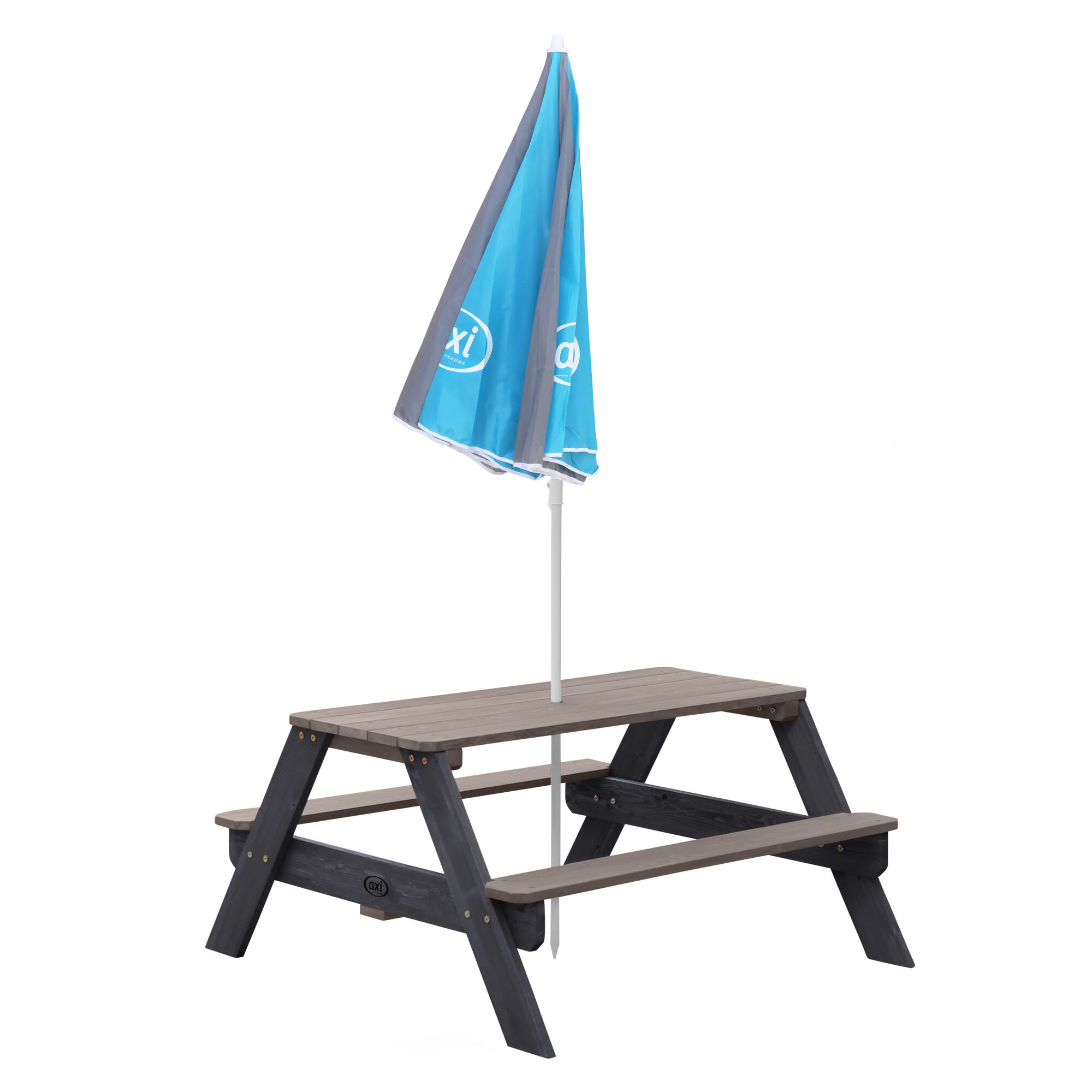 AXI Parasol Parasol âŒ€125 cm - Grijs/blauw