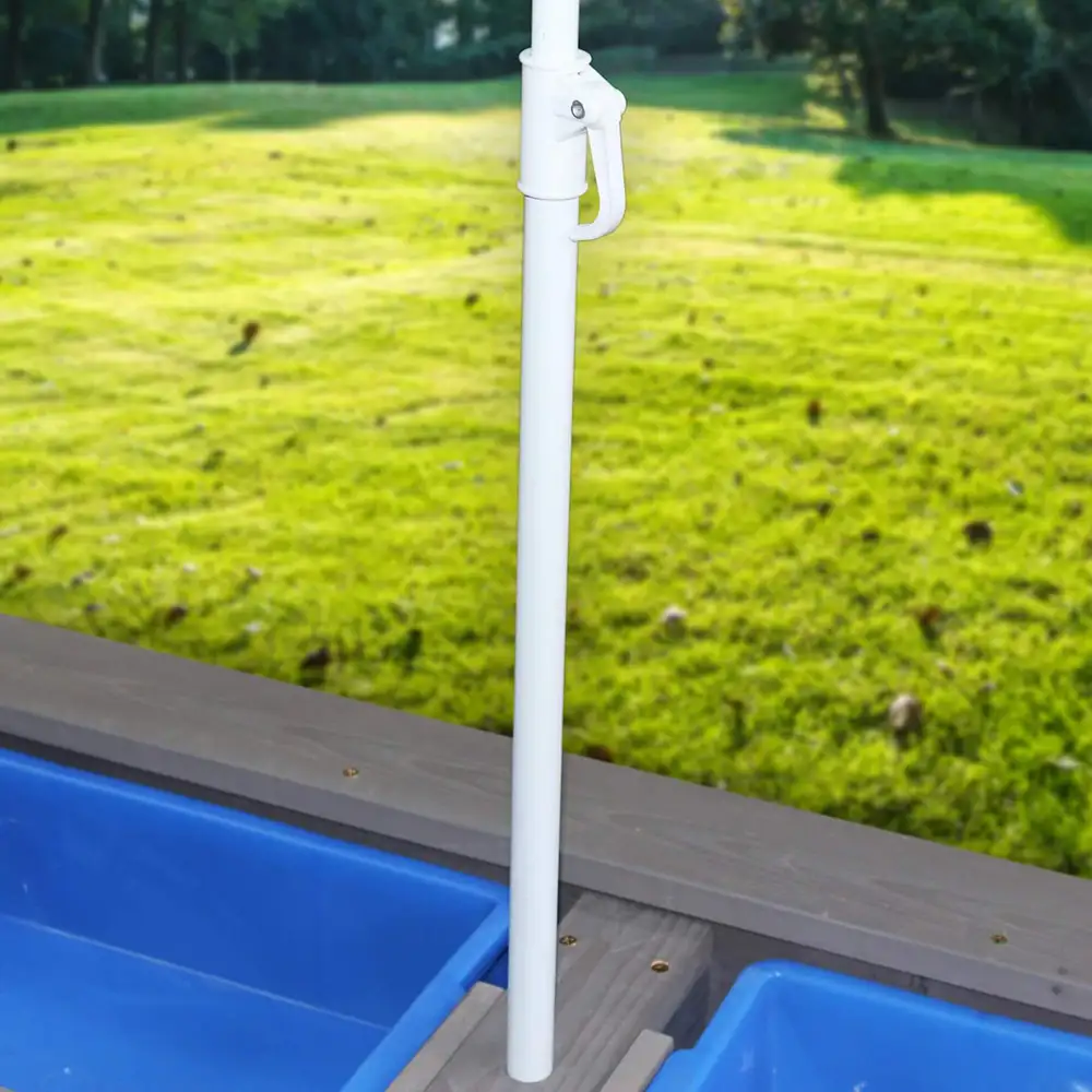 AXI Nick Zand & Water Picknicktafel Antraciet/grijs - Parasol Grijs/blauw