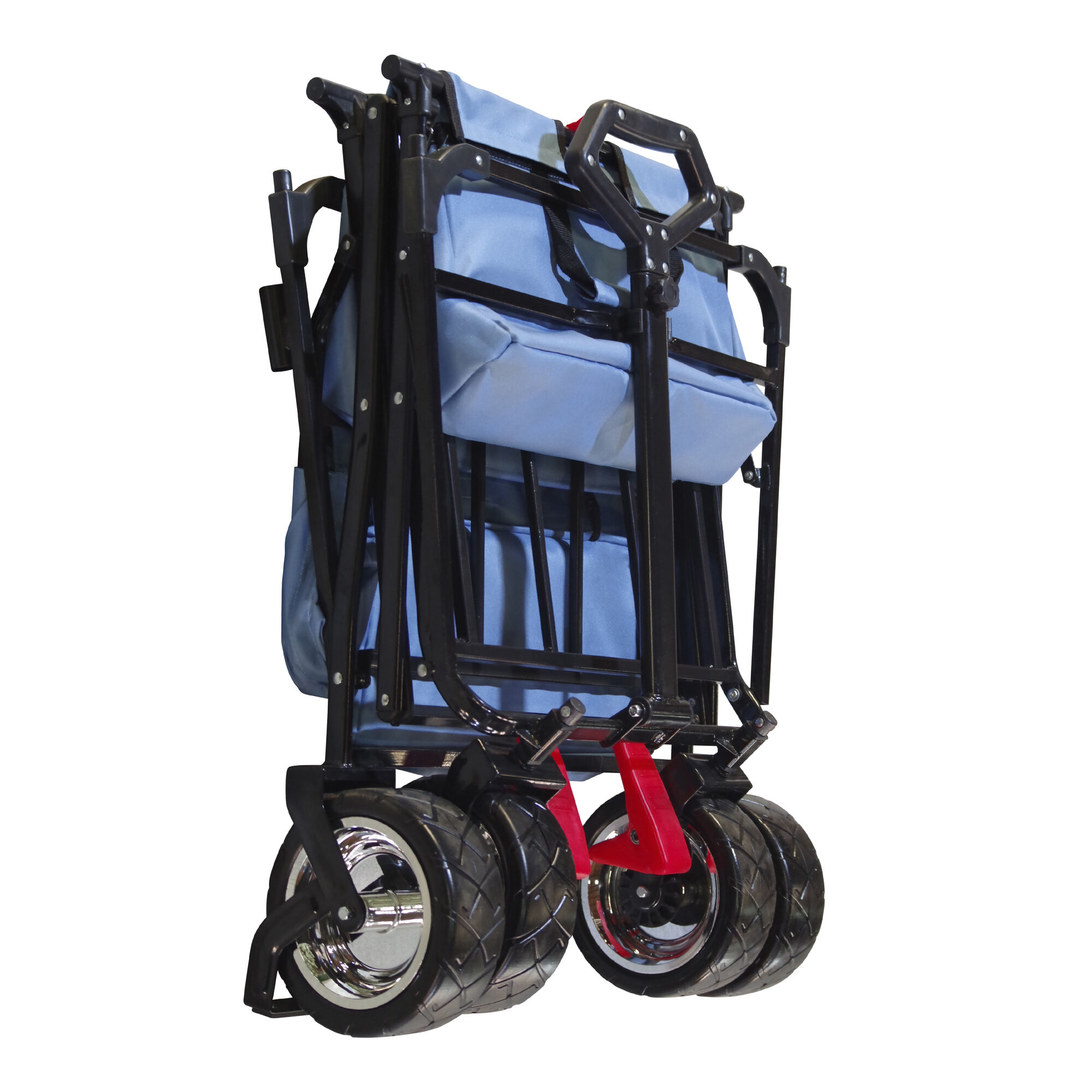 AXI AB210 Opvouwbare Bolderwagen met dak. tas. rem en duwstang Blauw