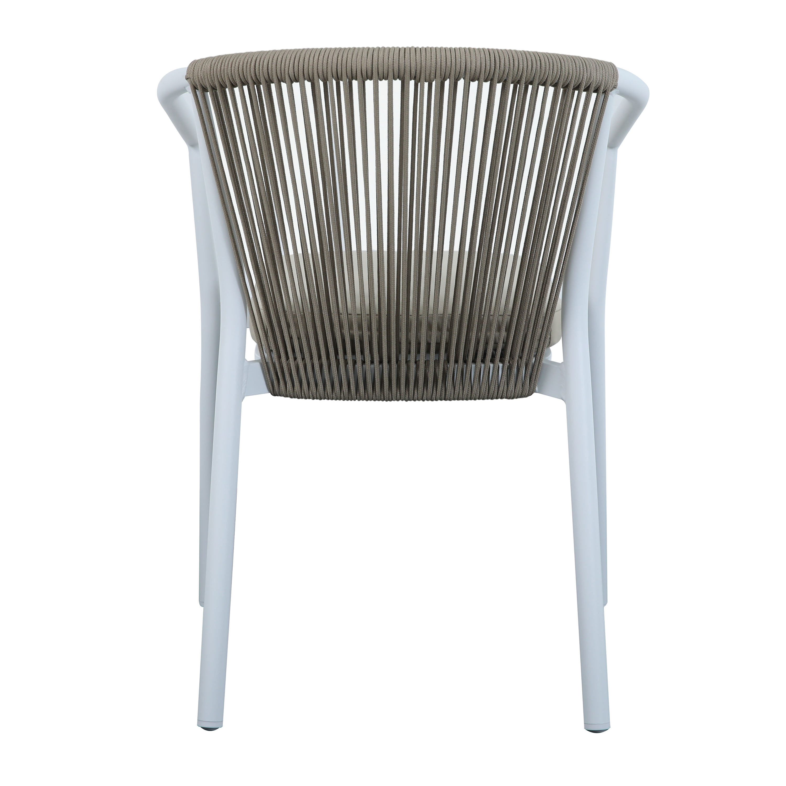 AXI Suvi Garden Set with 4 Chairs White with Teak-look Polywood-8720365062568 AXI Suvi Garden Set with 4 Chairs White with Teak-look Polywood