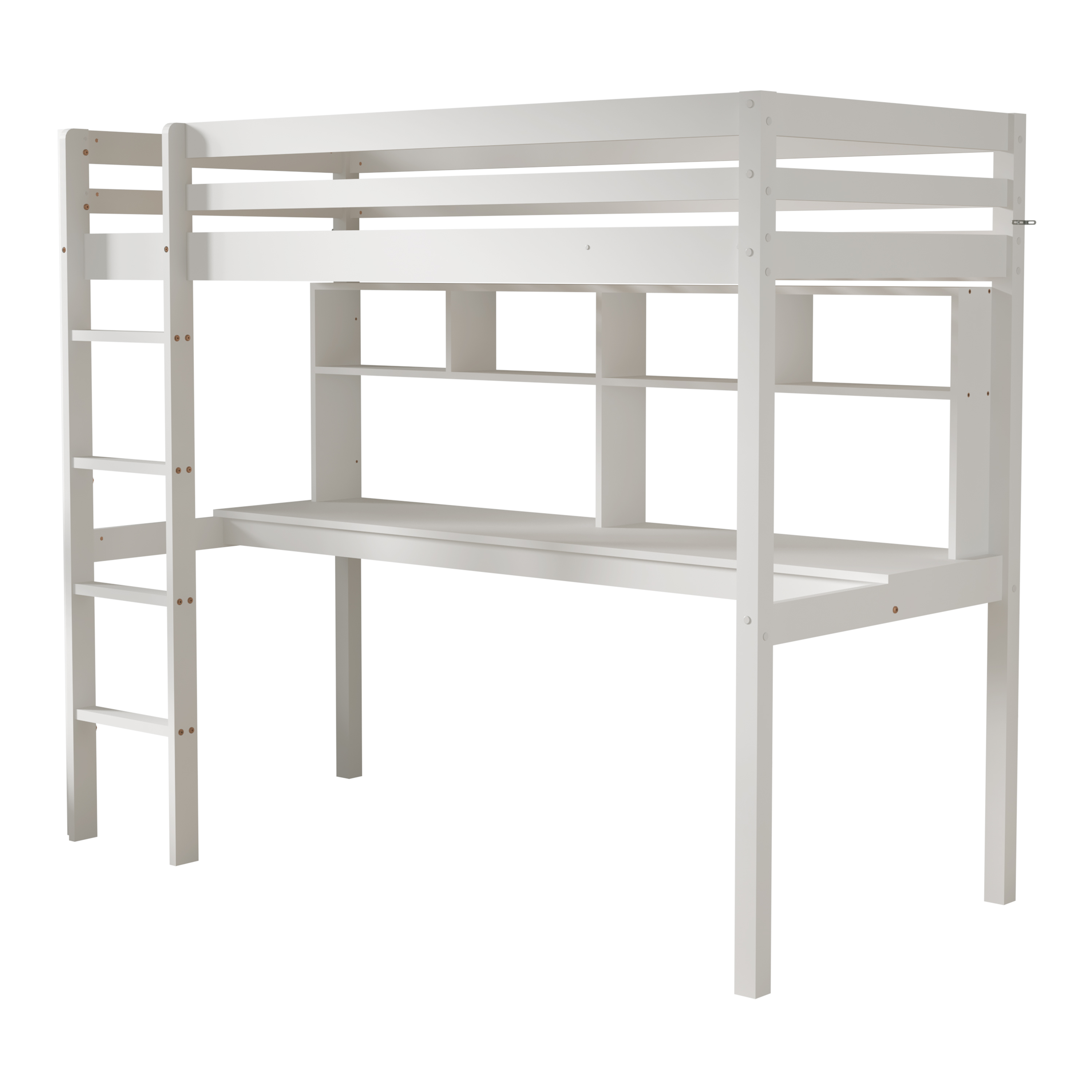 Sunny Sil Loft Bed with Desk White – Without Mattress