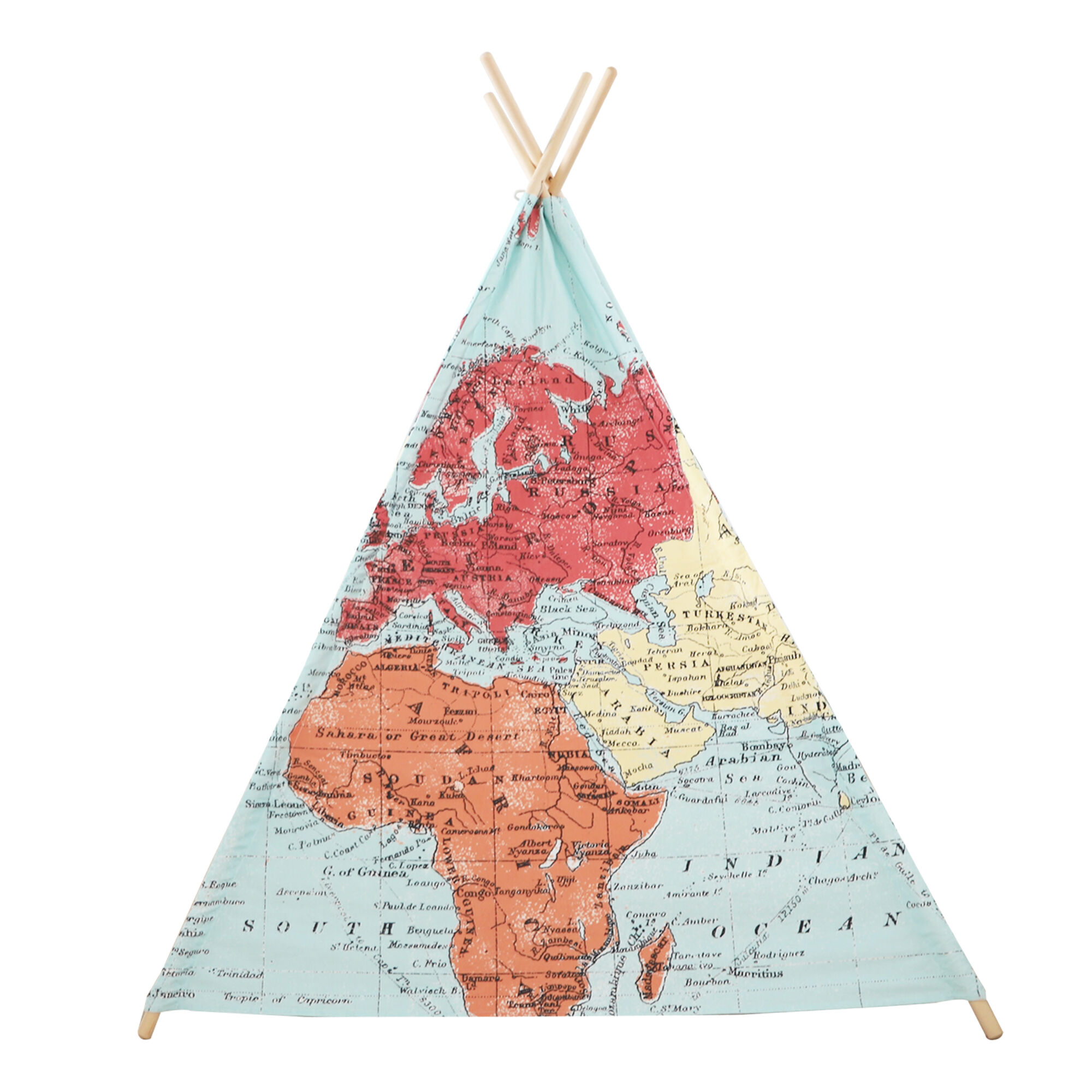 Sunny Wereldkaart Tipi Tent Multikleur-8717973935247 Sunny Wereldkaart Tipi Tent Multikleur