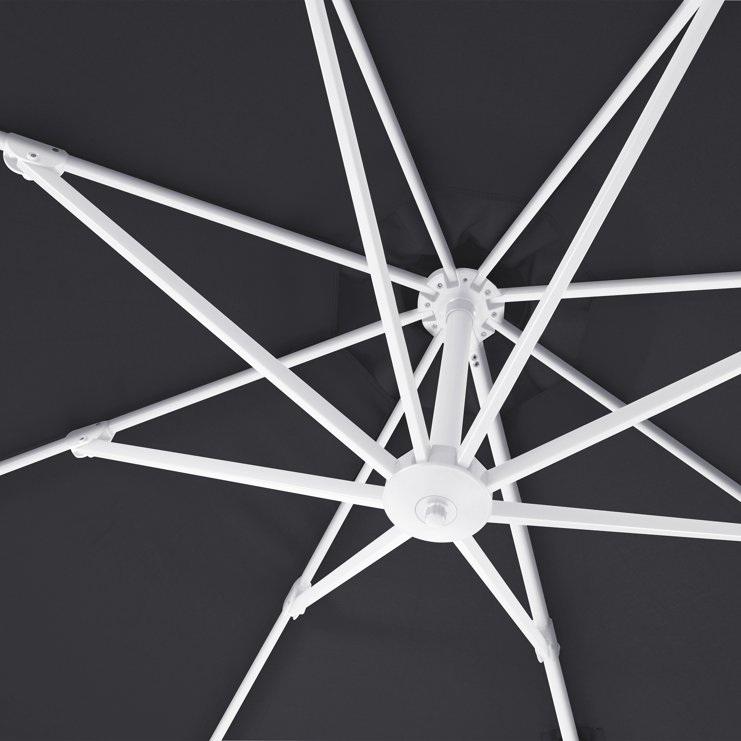 AXI Apollo Premium Cantilever Parasol 300x300cm - White/Grey-8720365063497 AXI Apollo Premium Cantilever Parasol 300x300cm - White/Grey