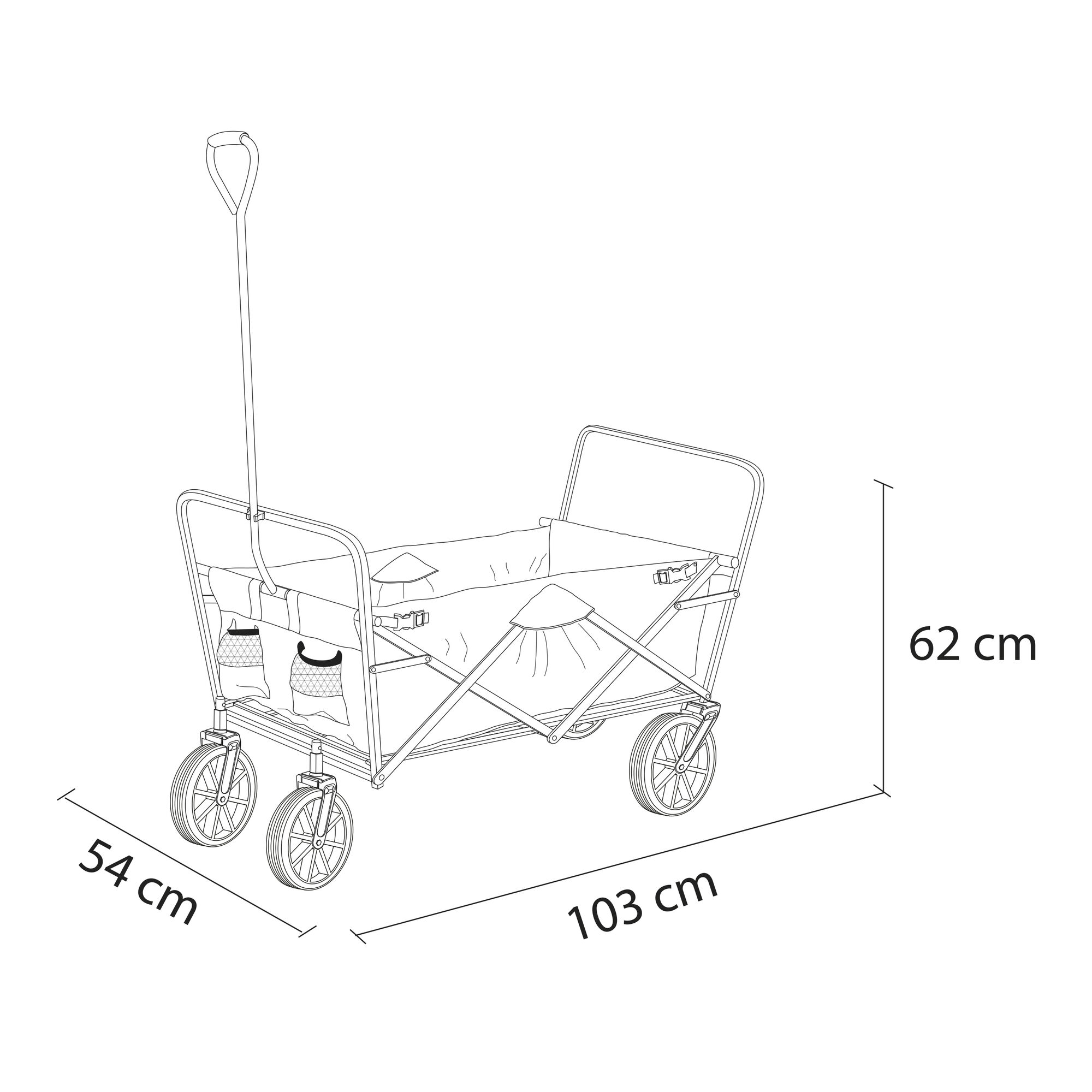 AXI AB100 Opvouwbare Bolderwagen Rood