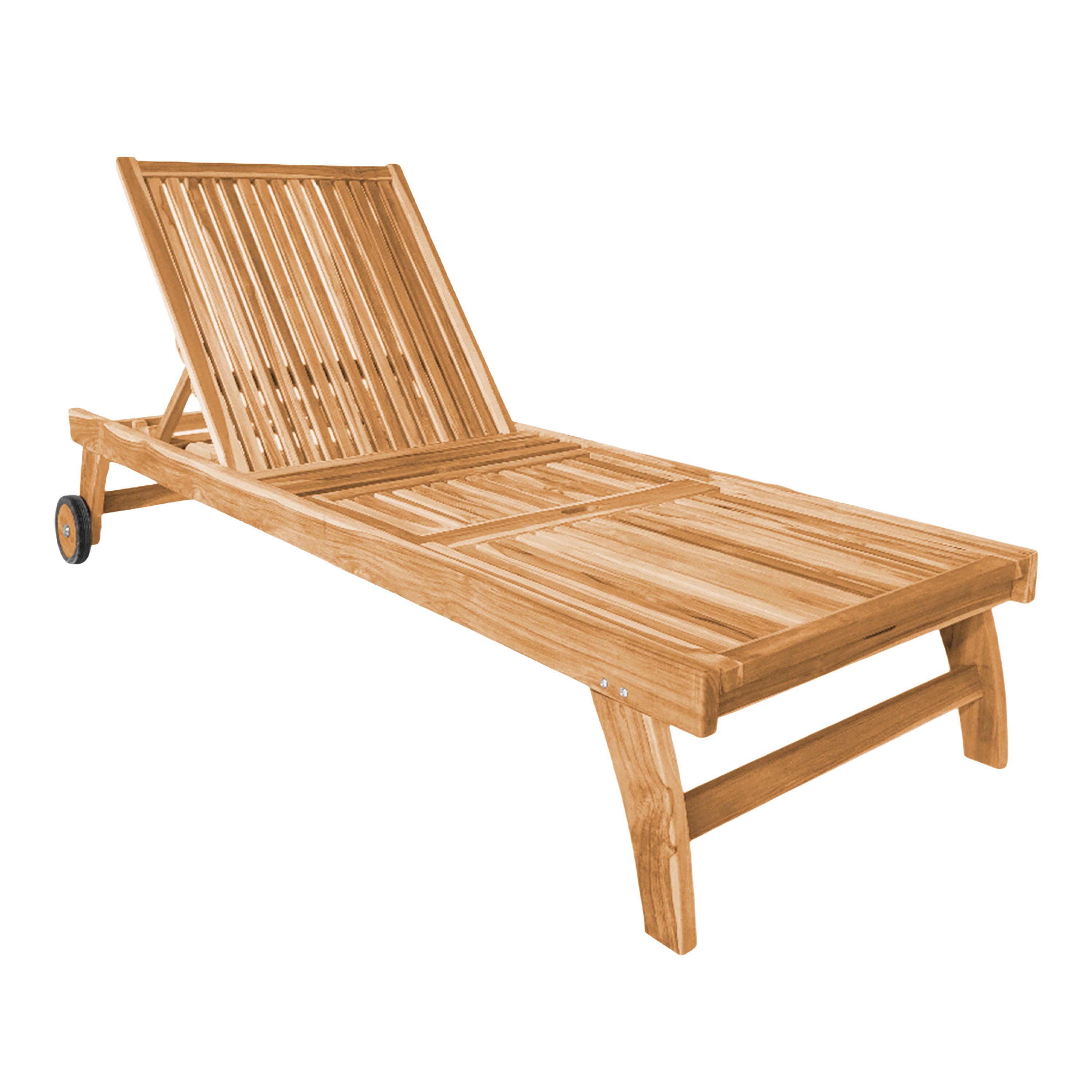 AXI Wayne Teak Sunbed with wheels