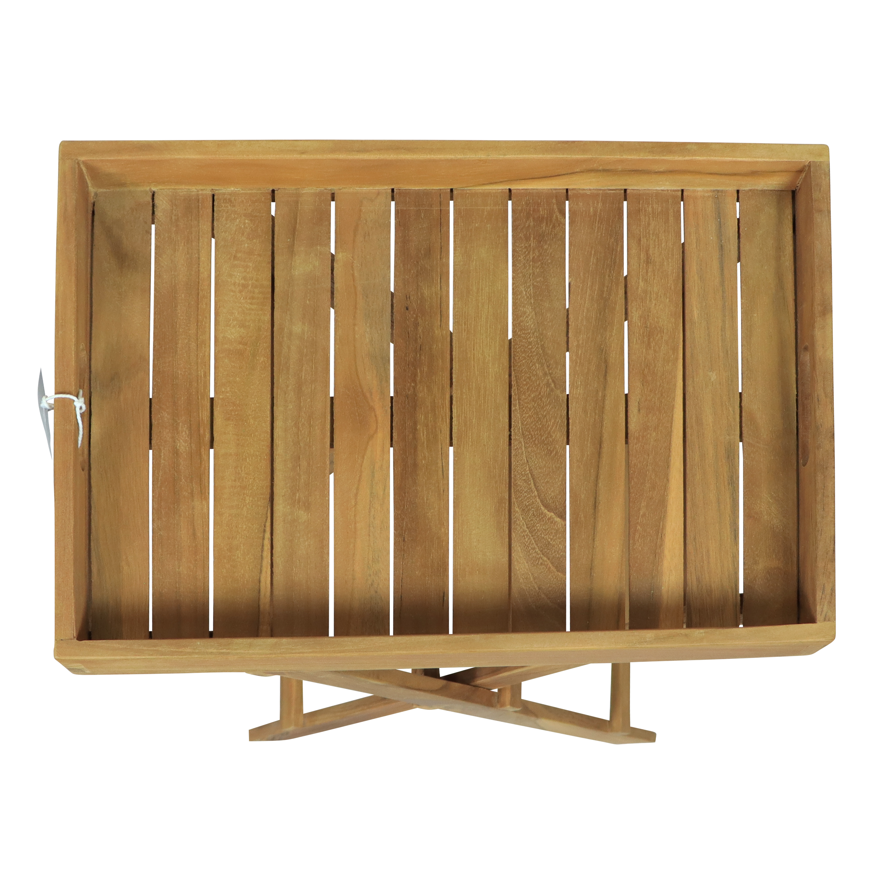 AXI Inda Teak Side Table Folding with Removable Tray