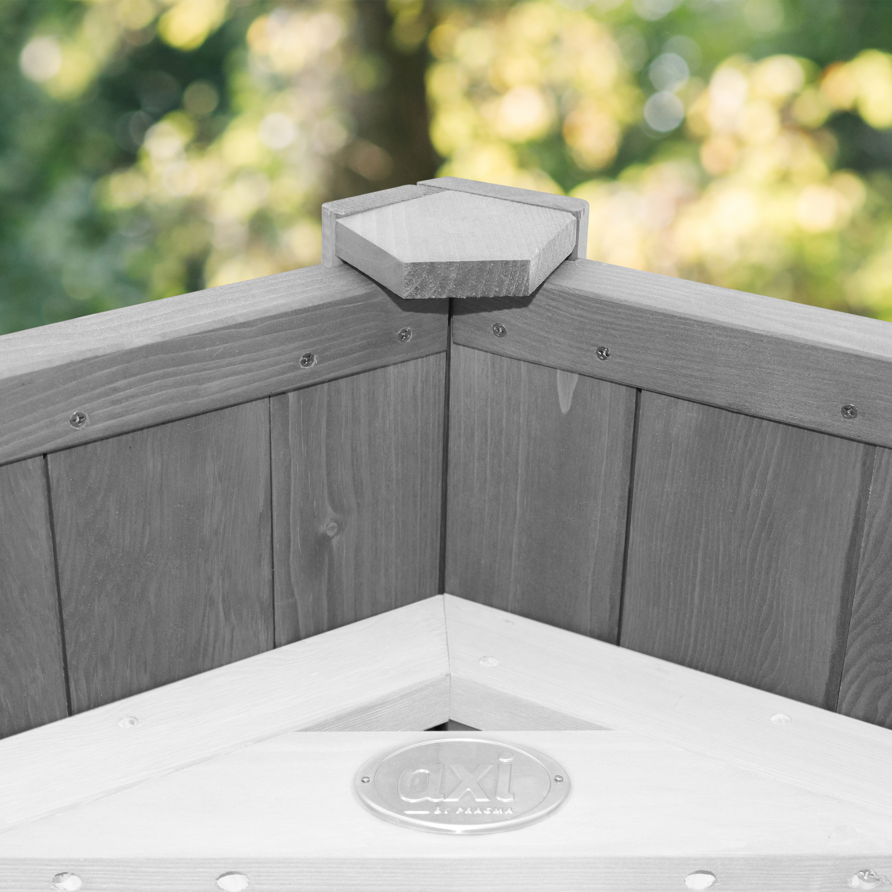 AXI Beach Tower with Climbing Frame and Double Swing Set Grey/White - Green Slide