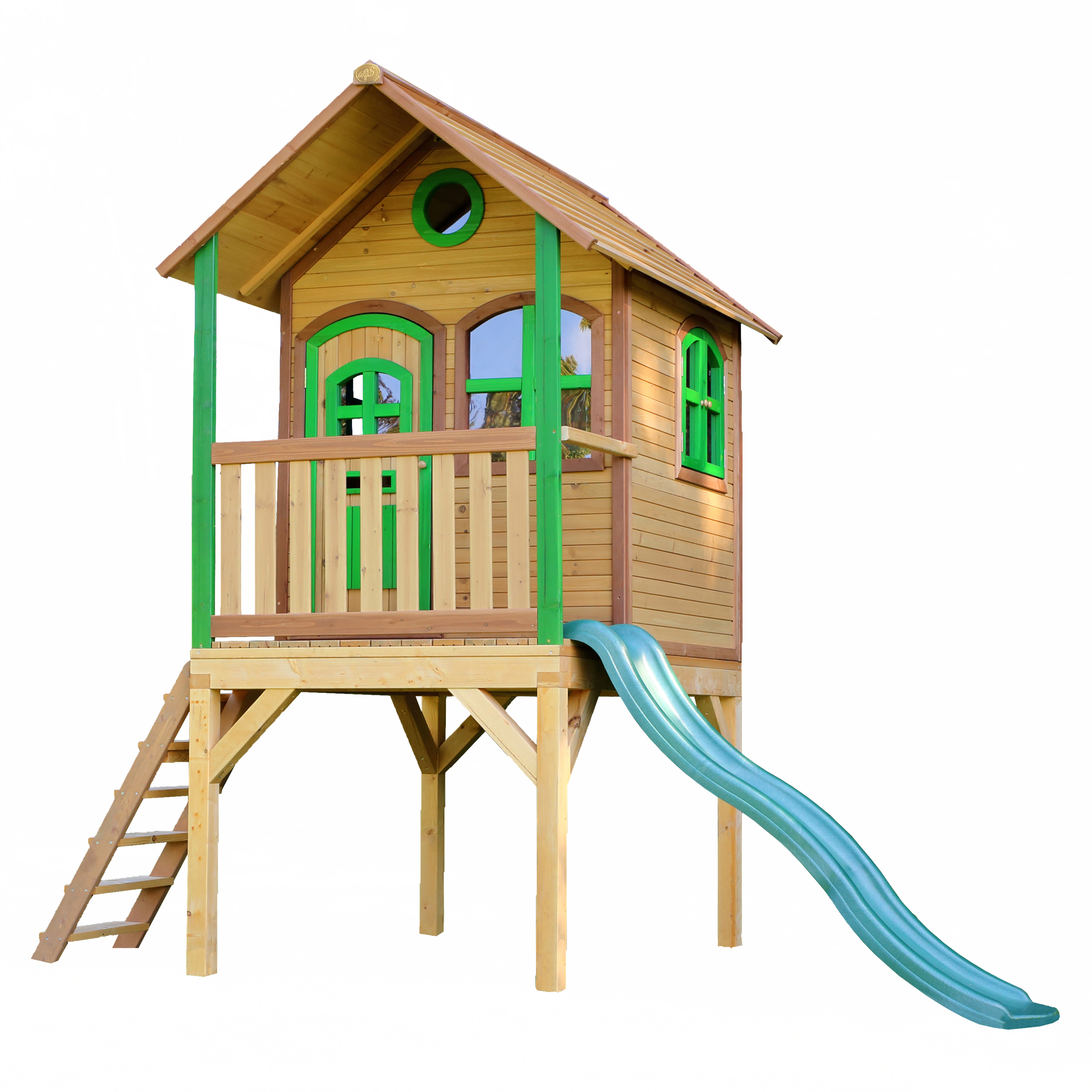 AXI Laura Playhouse Brown/Green - Green Slide