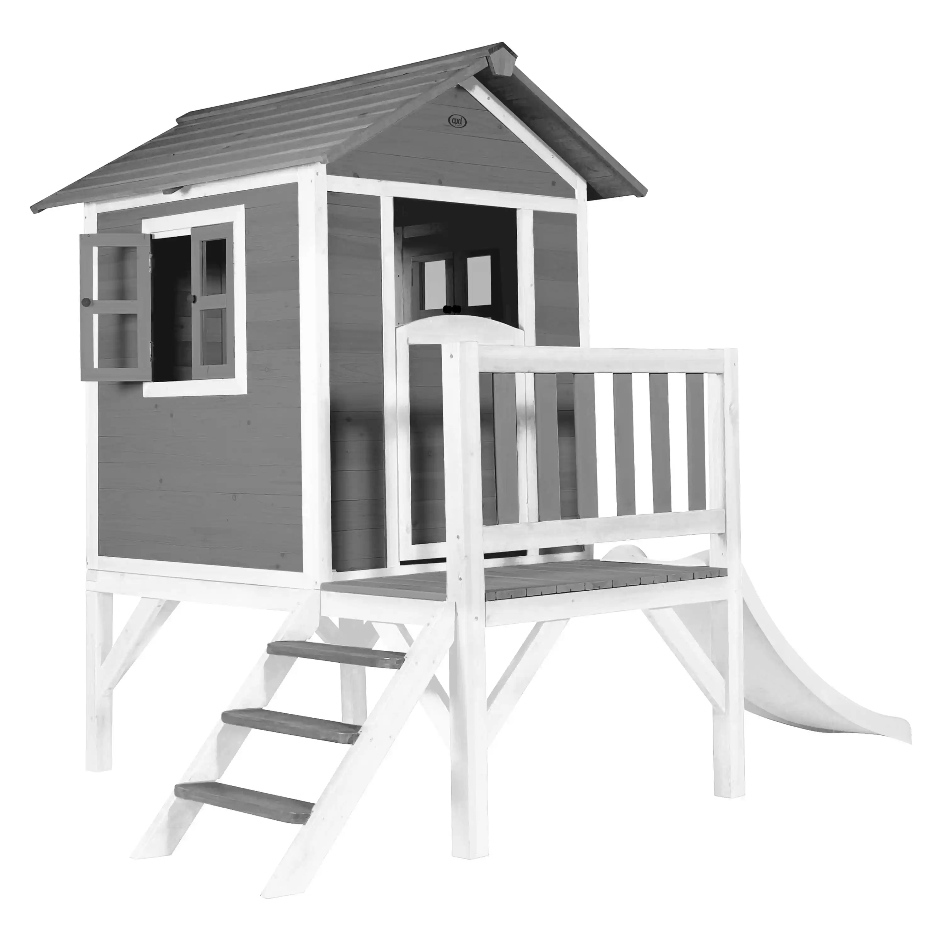 AXI Lodge XL Speelhuis Cool Grijs - Witte Glijbaan