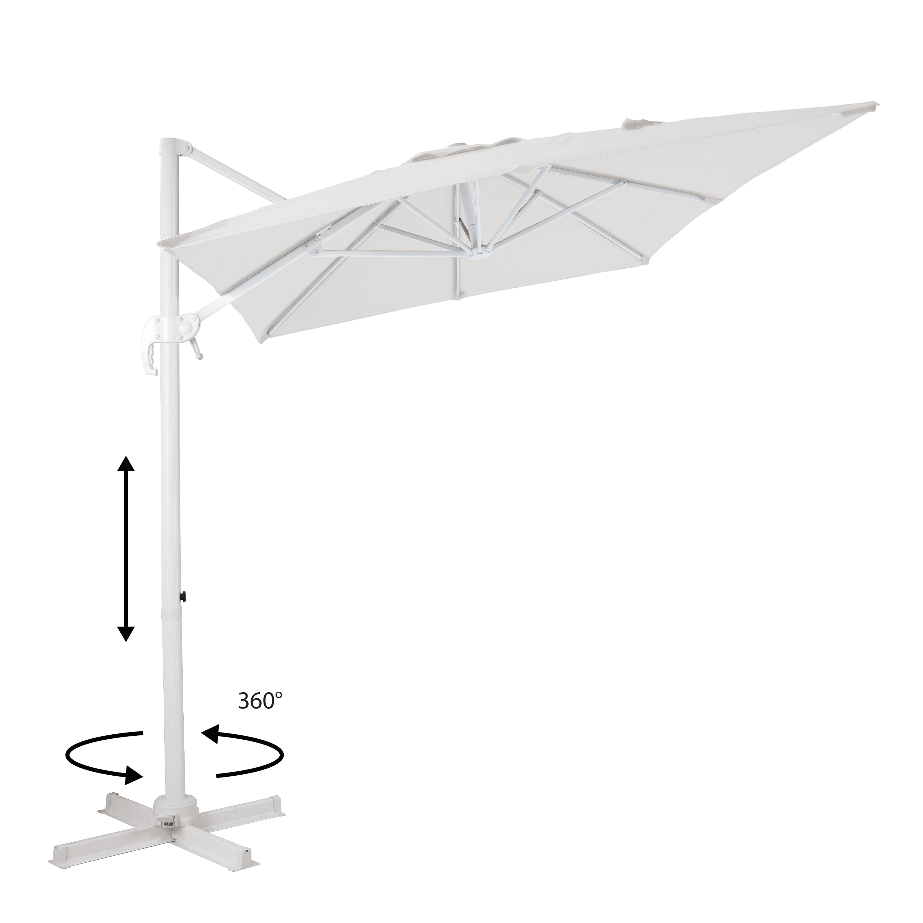 AXI Coco Floating Parasol 200x300 White/Beige 