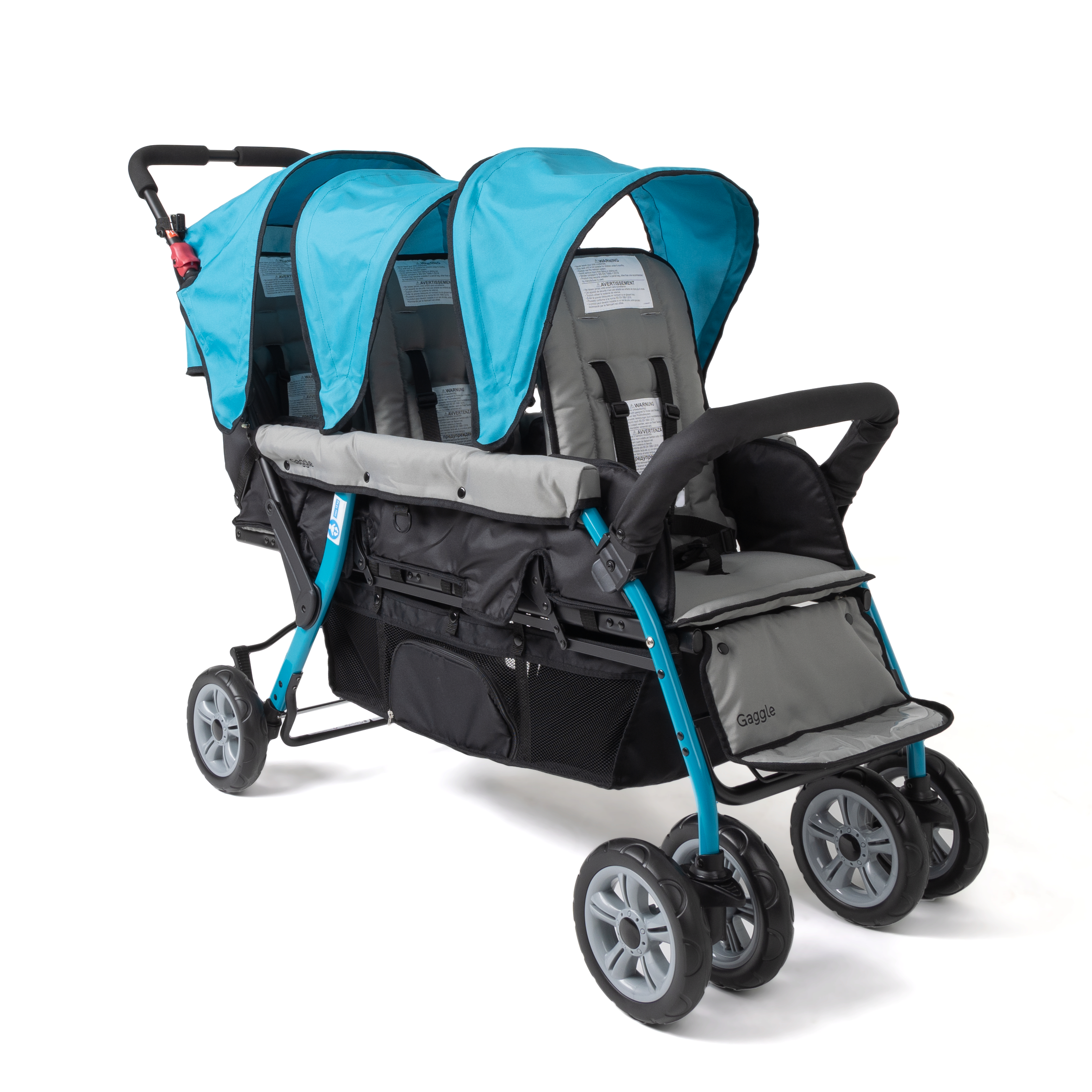 Gaggle Compass Stroller for 3 Children - Turquoise-0849801011750 Gaggle Compass Stroller for 3 Children - Turquoise