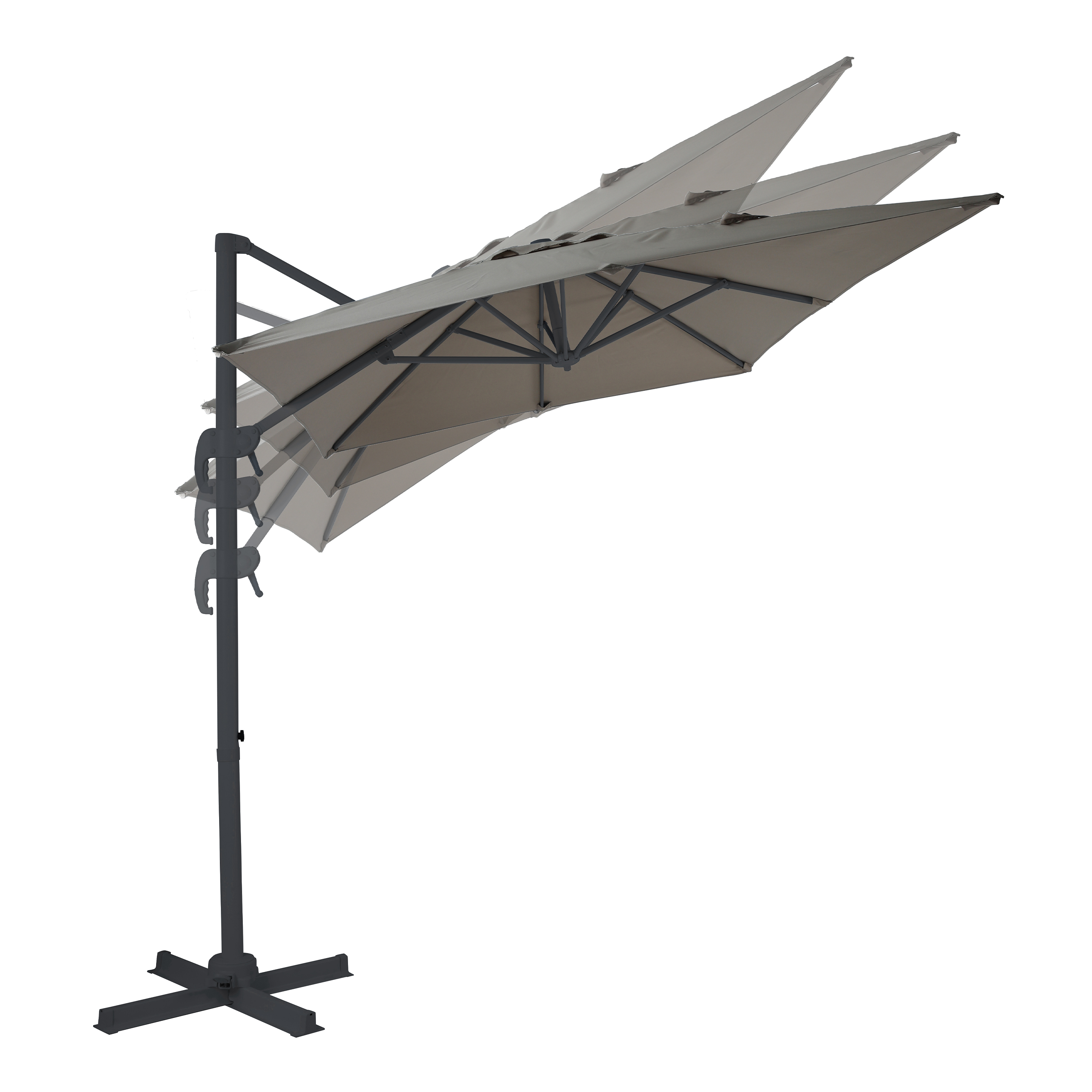 AXI Coco Floating Parasol 200x300cm Anthracite/Taupe 