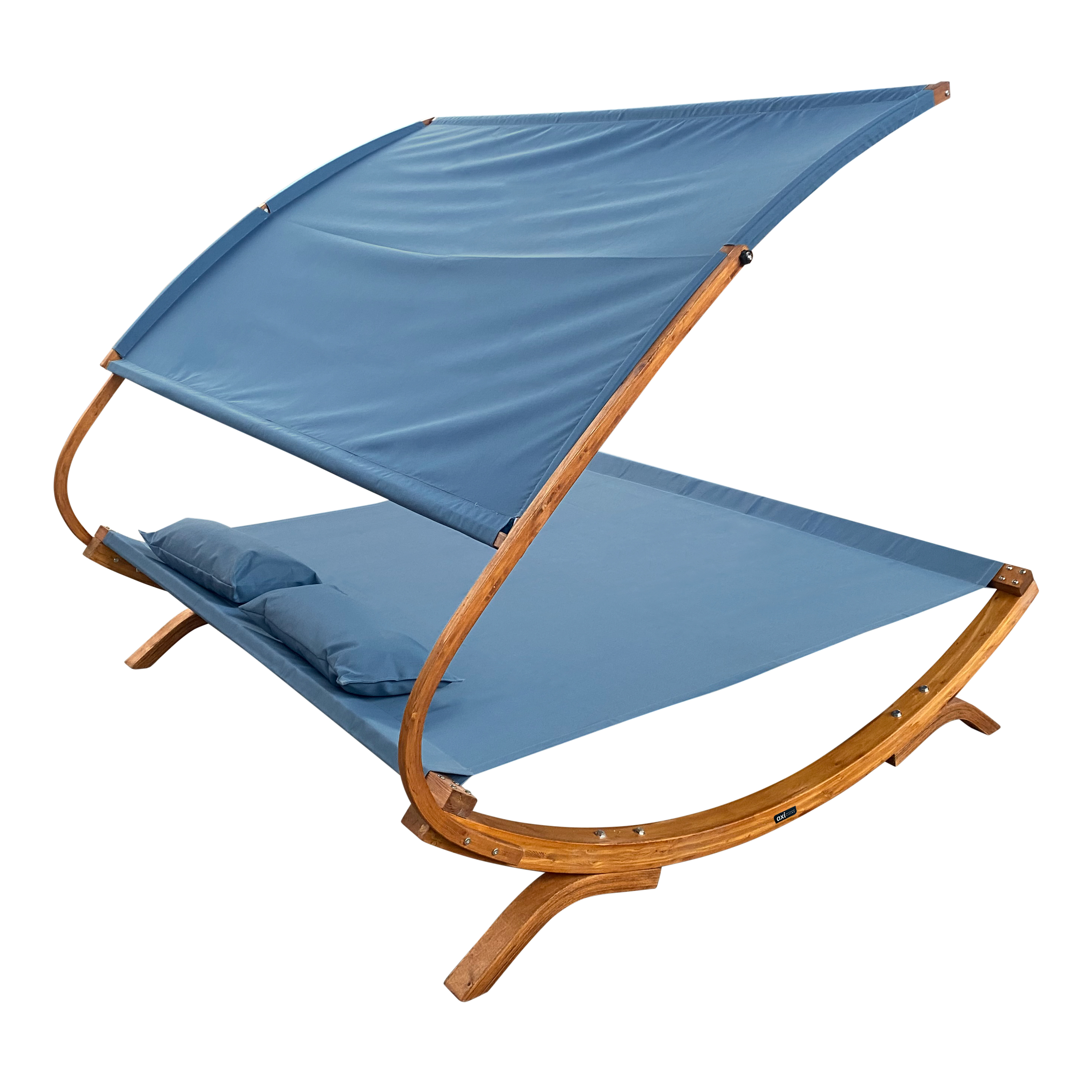 AXI Mallorca Tweepersoons ligbed met zonnescherm Blauw-8720365060908 AXI Mallorca Tweepersoons ligbed met zonnescherm Blauw