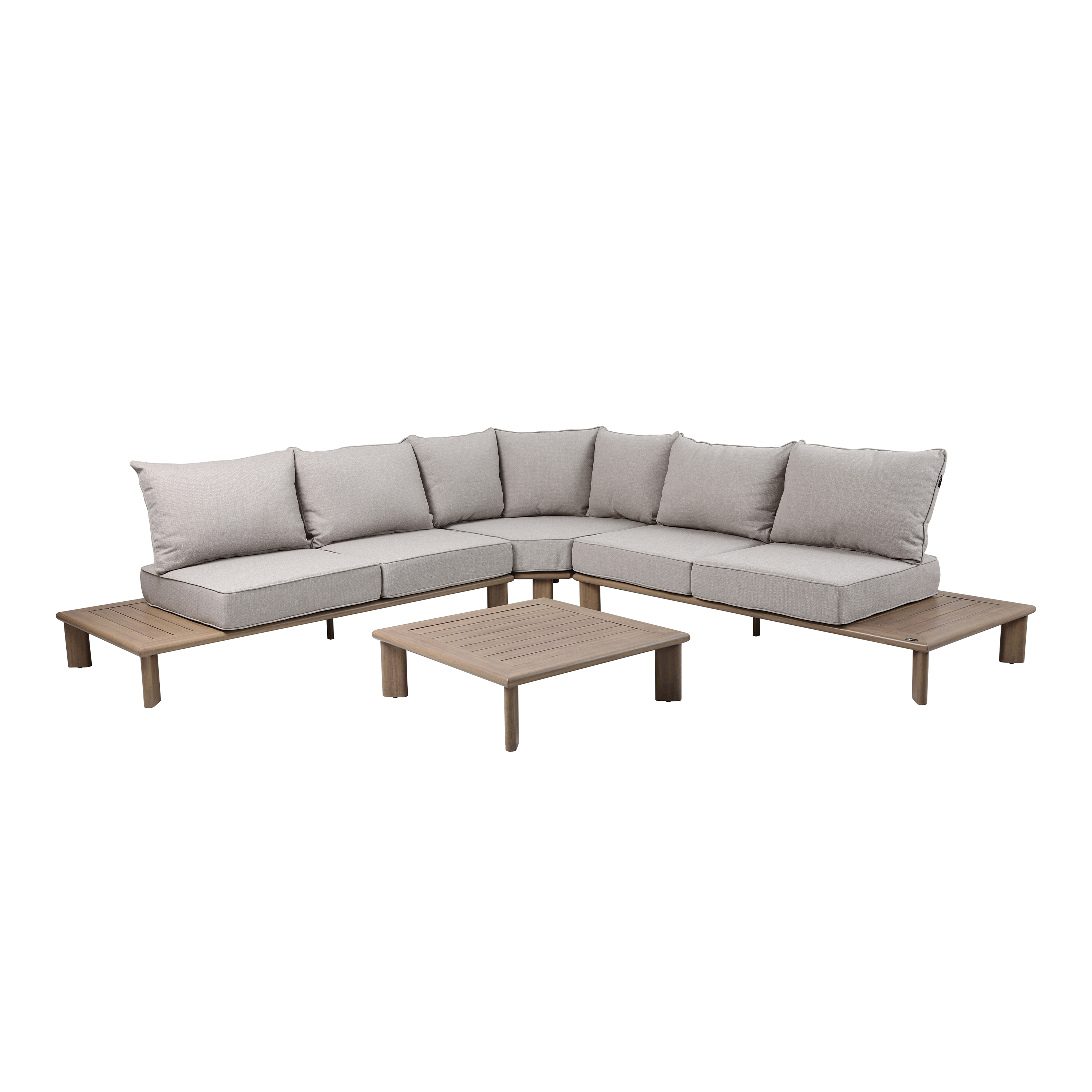 AXI Avery Loungeset med sidobord - Woodlook/Beige