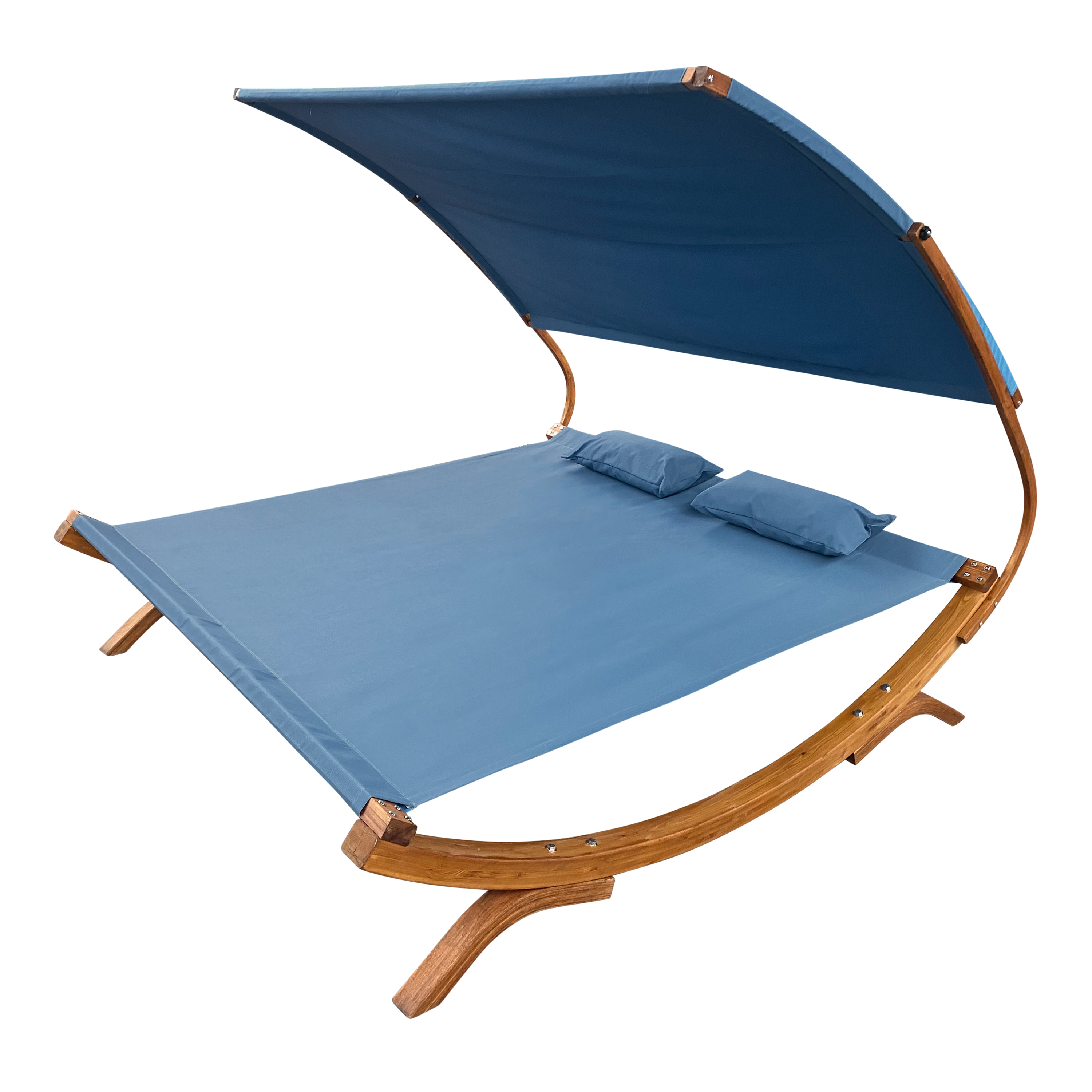 AXI Mallorca Tweepersoons ligbed met zonnescherm Blauw-8720365060908 AXI Mallorca Tweepersoons ligbed met zonnescherm Blauw