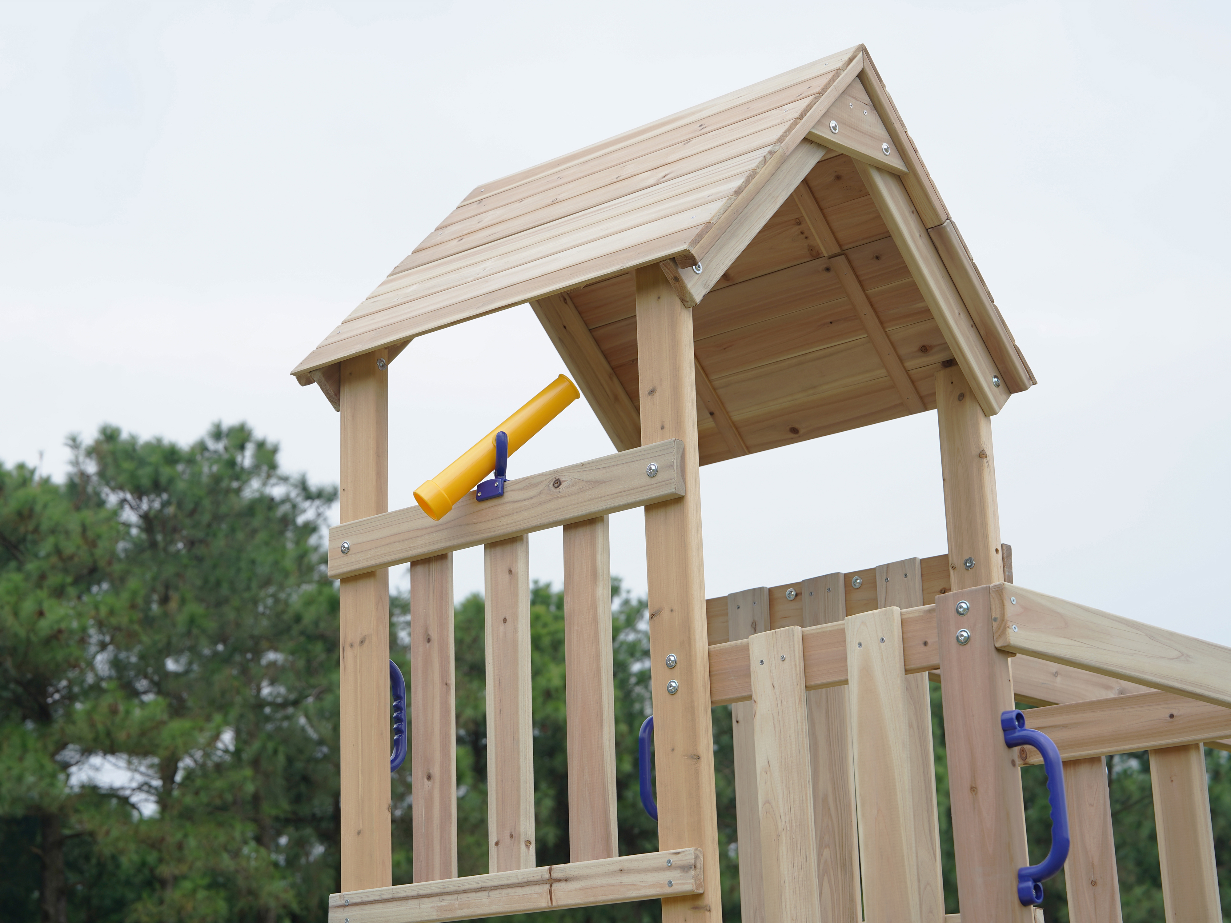 AXI Mette Playground with Double Swing Brown - Lime Green Slide 