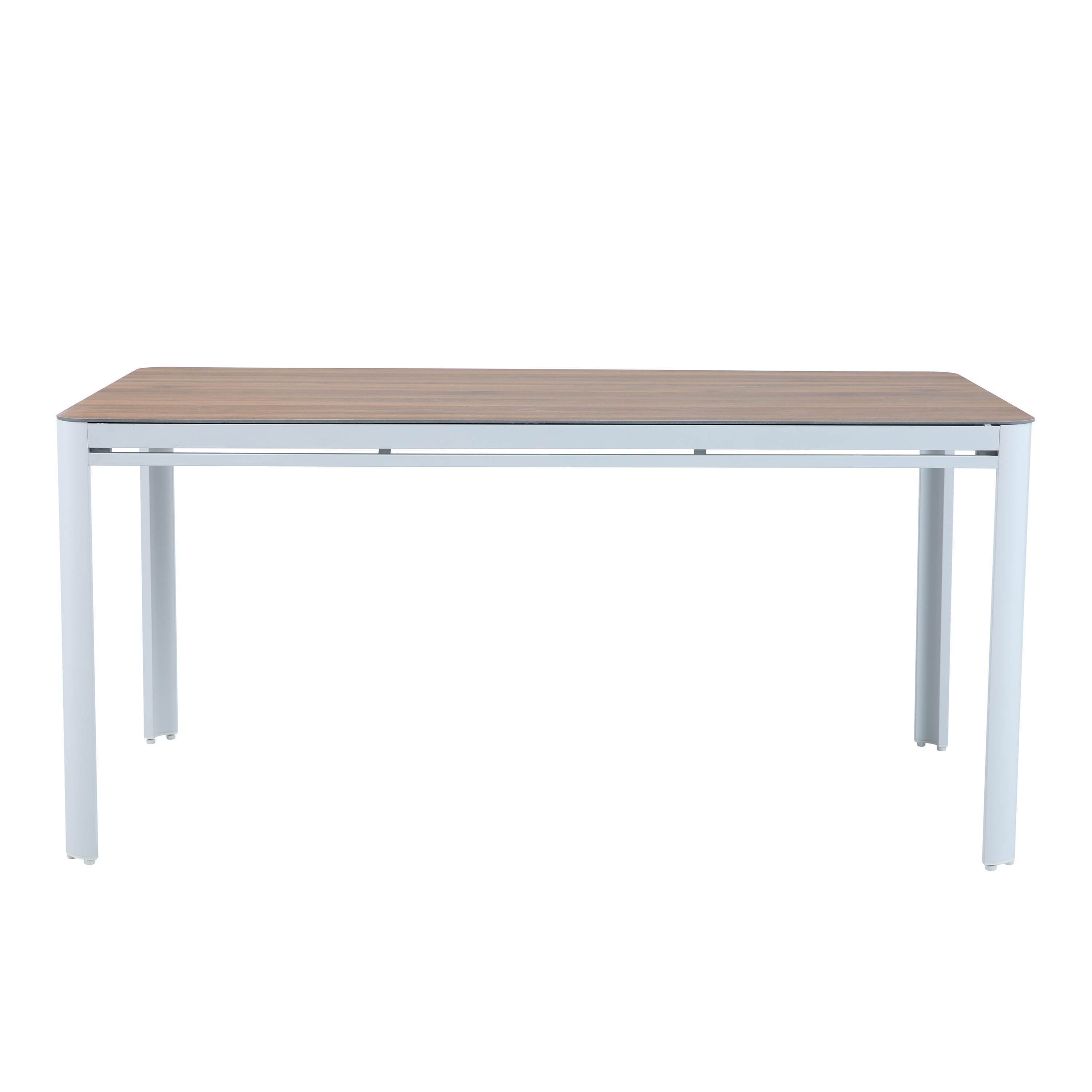 AXI Zora Garden Set with 4 Chairs White with Wood-Look PSPC-8720365062728 AXI Zora Garden Set with 4 Chairs White with Wood-Look PSPC