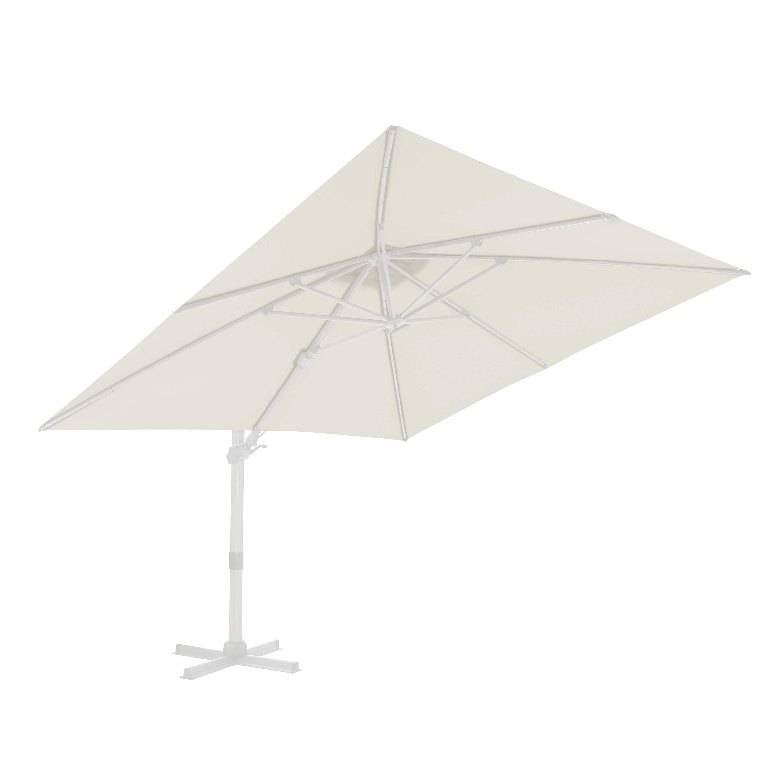 AXI Apollo Premium Zweefparasol 300x300cm Wit/Beige