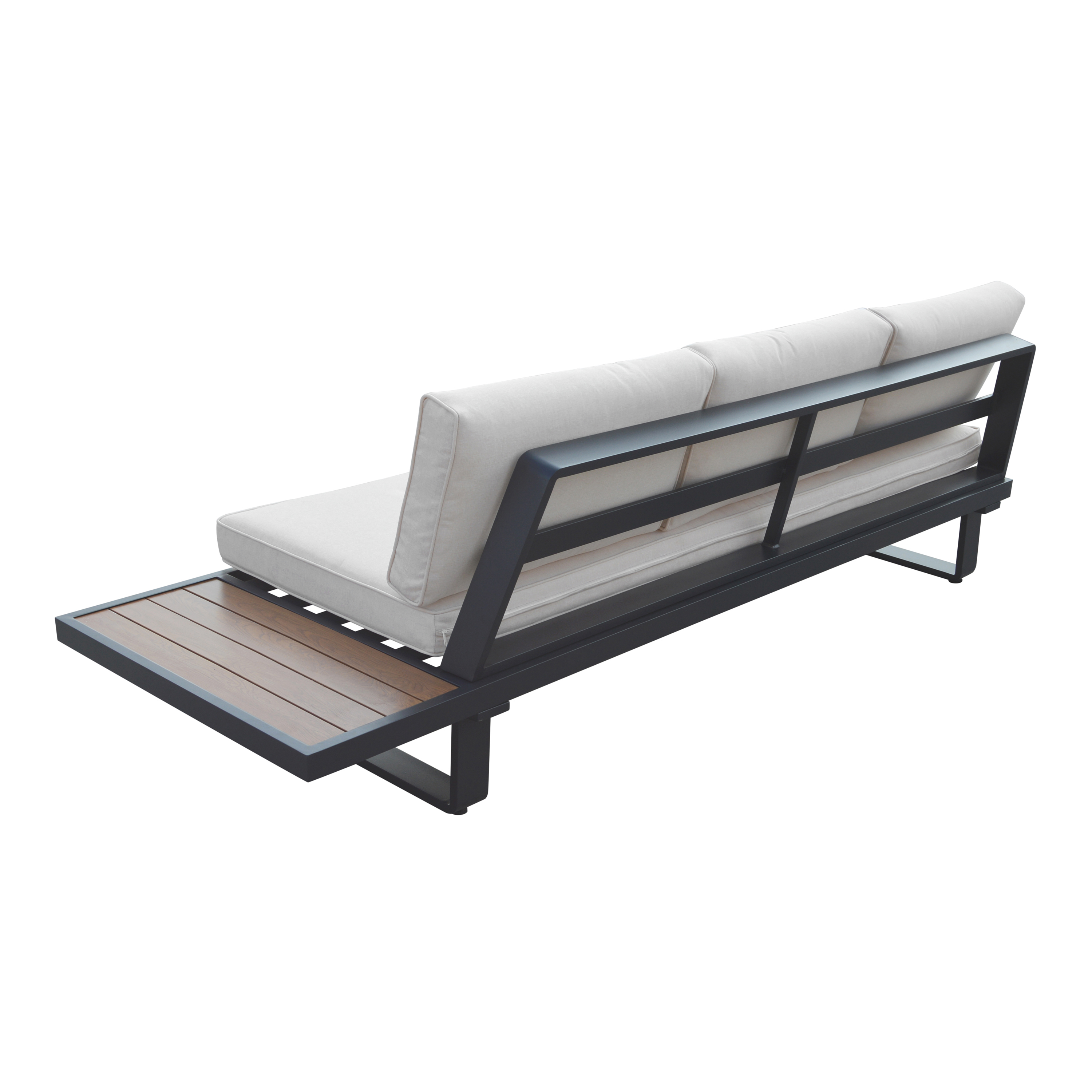 AXI Elin Lounge Set with Side Tables Anthracite with Wood-Look-8720365064128 AXI Elin Lounge Set with Side Tables Anthracite with Wood-Look