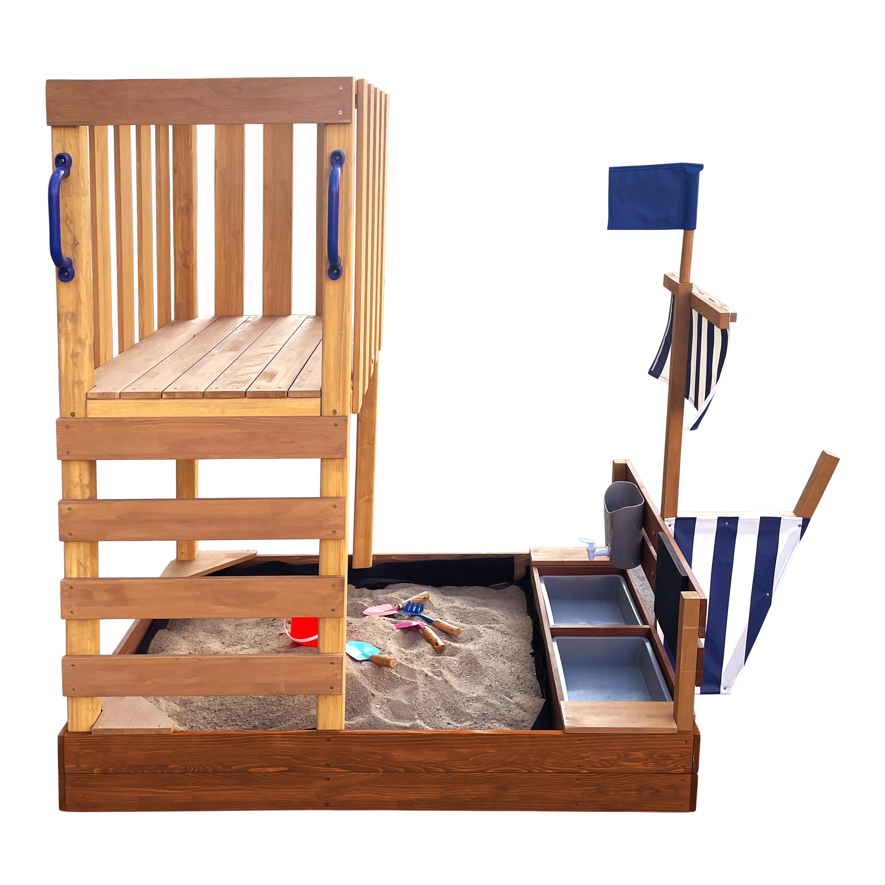 AXI Vicky Climbing Frame with Sandbox. Play Kitchen & Chalkboard