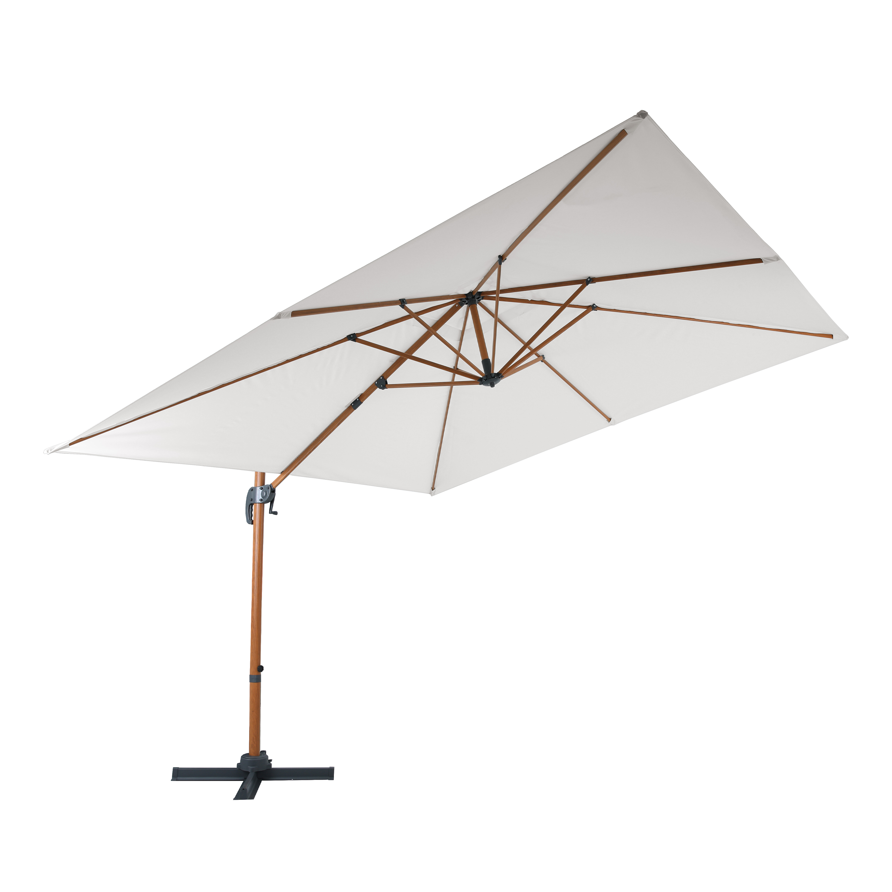 AXI Nima Floating Parasol 300x300 Wood-look/Beige 