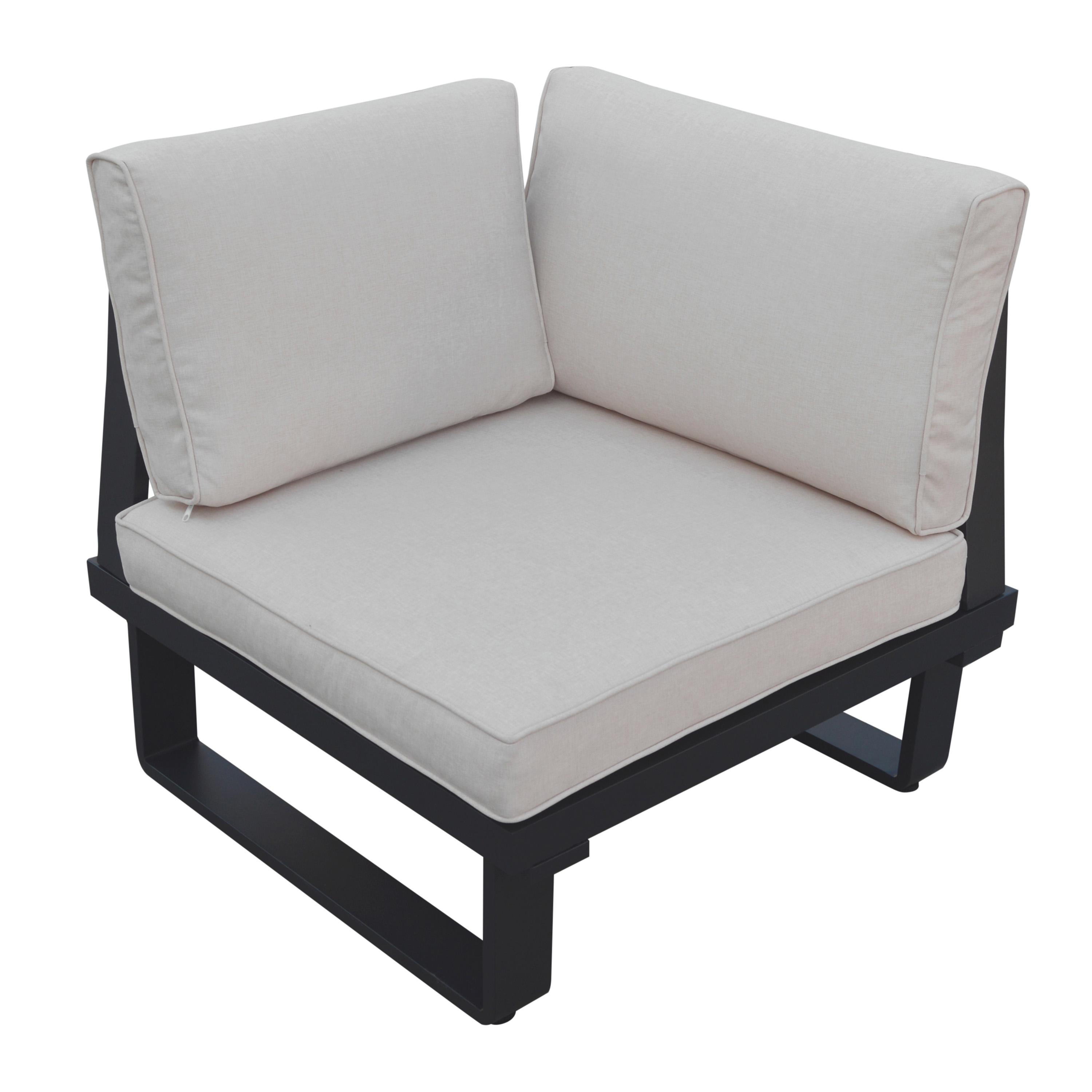AXI Elin Lounge Set with Side Tables Anthracite with Wood-Look-8720365064128 AXI Elin Lounge Set with Side Tables Anthracite with Wood-Look