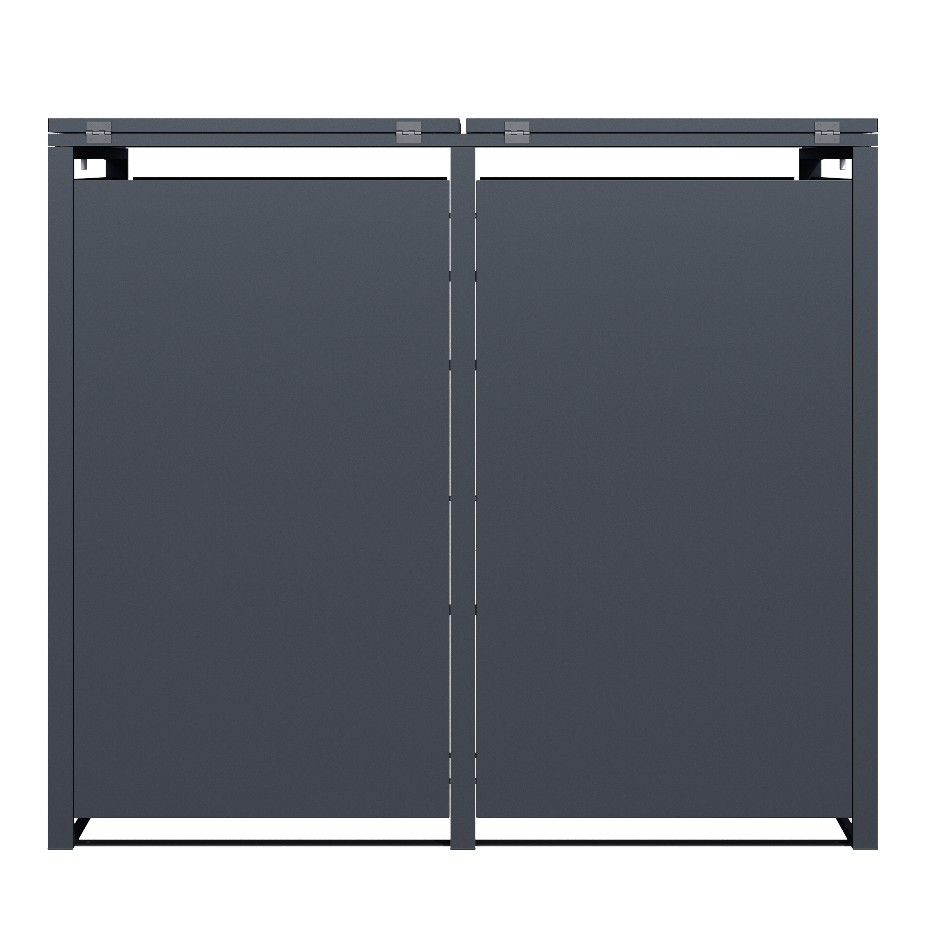 AXI Lucas Metal Garbage Bin Shed - 2 Garbage Bins