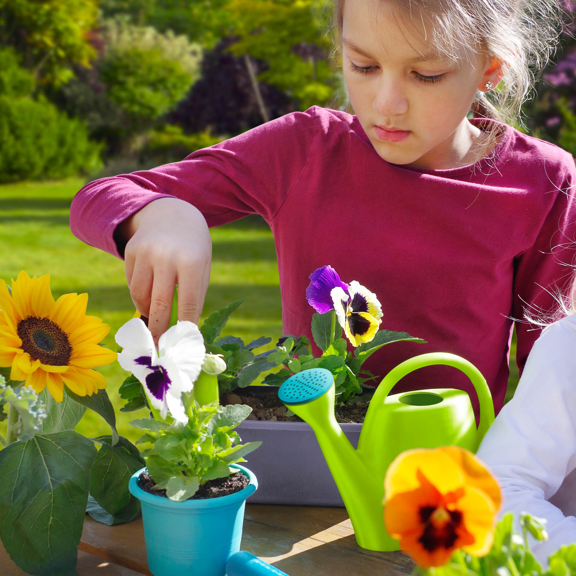Gardenico Tuinset voor kinderen met bloempotten en tuingereedschap - 24 delig 