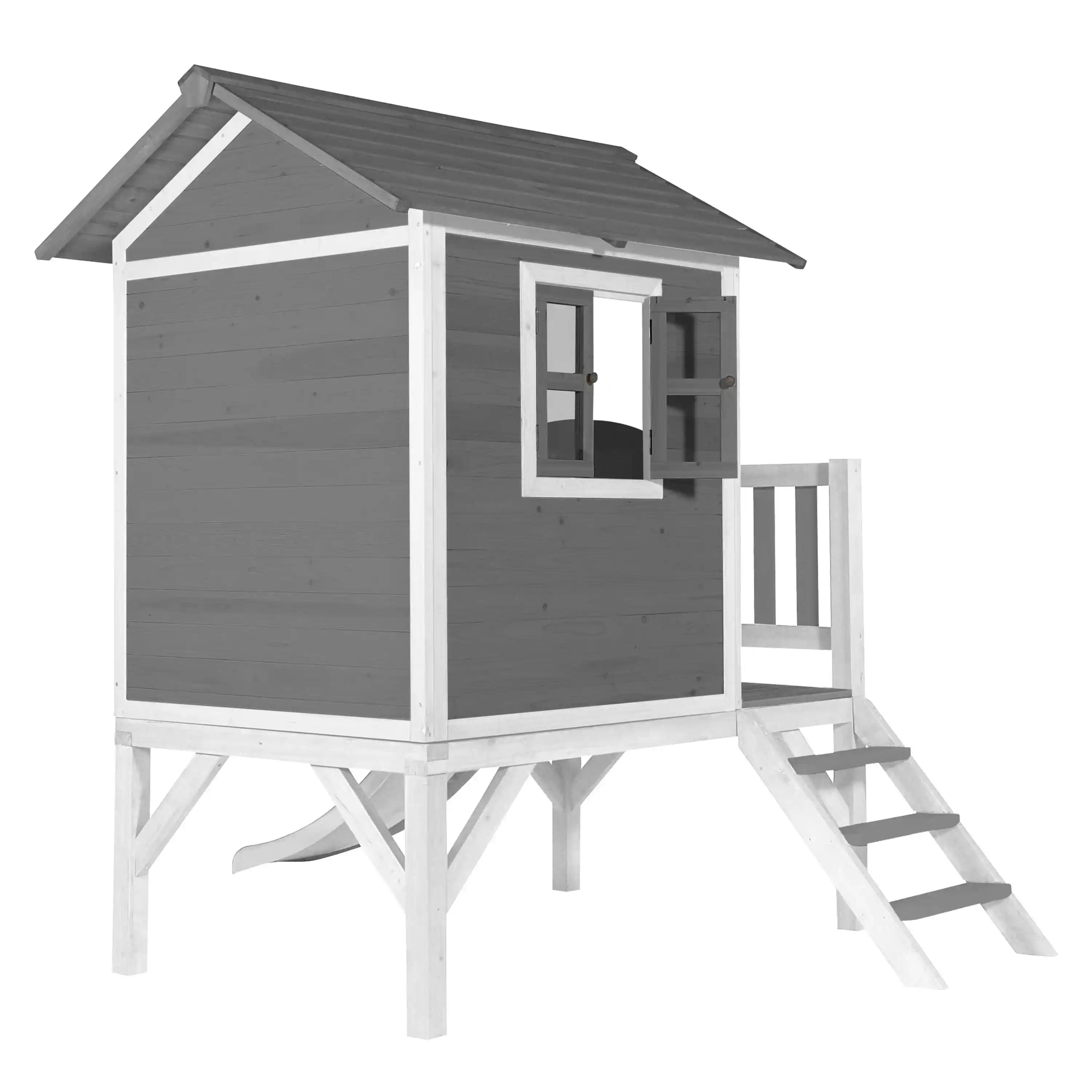 AXI Lodge XL Speelhuis Cool Grijs - Witte Glijbaan