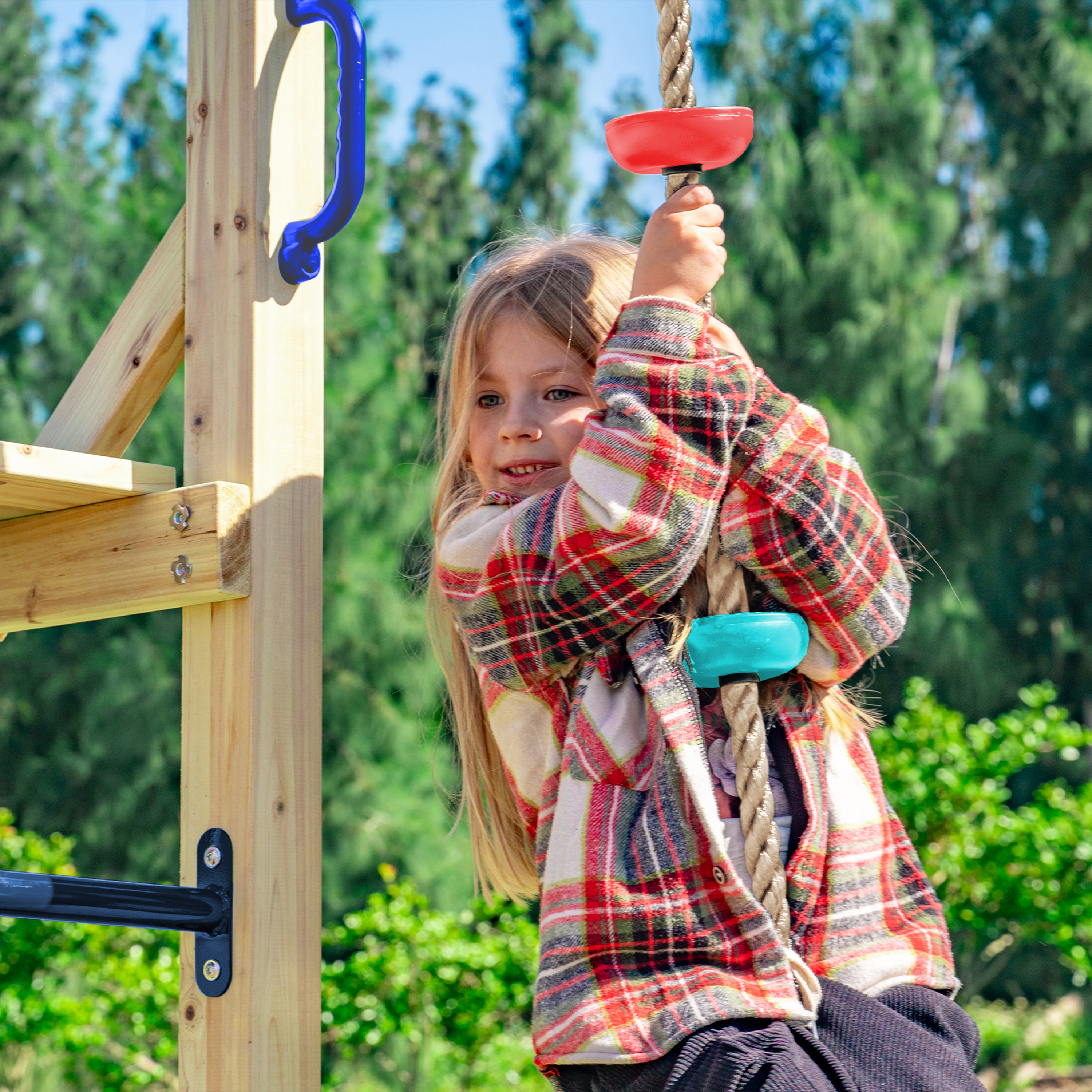AXI Boris Wooden Playcentre with Swings, Trapeze, Climbing Nets and Monkey Bars – Grey Slide-8720365066672 AXI Boris Wooden Playcentre with Swings, Trapeze, Climbing Nets and Monkey Bars – Grey Slide