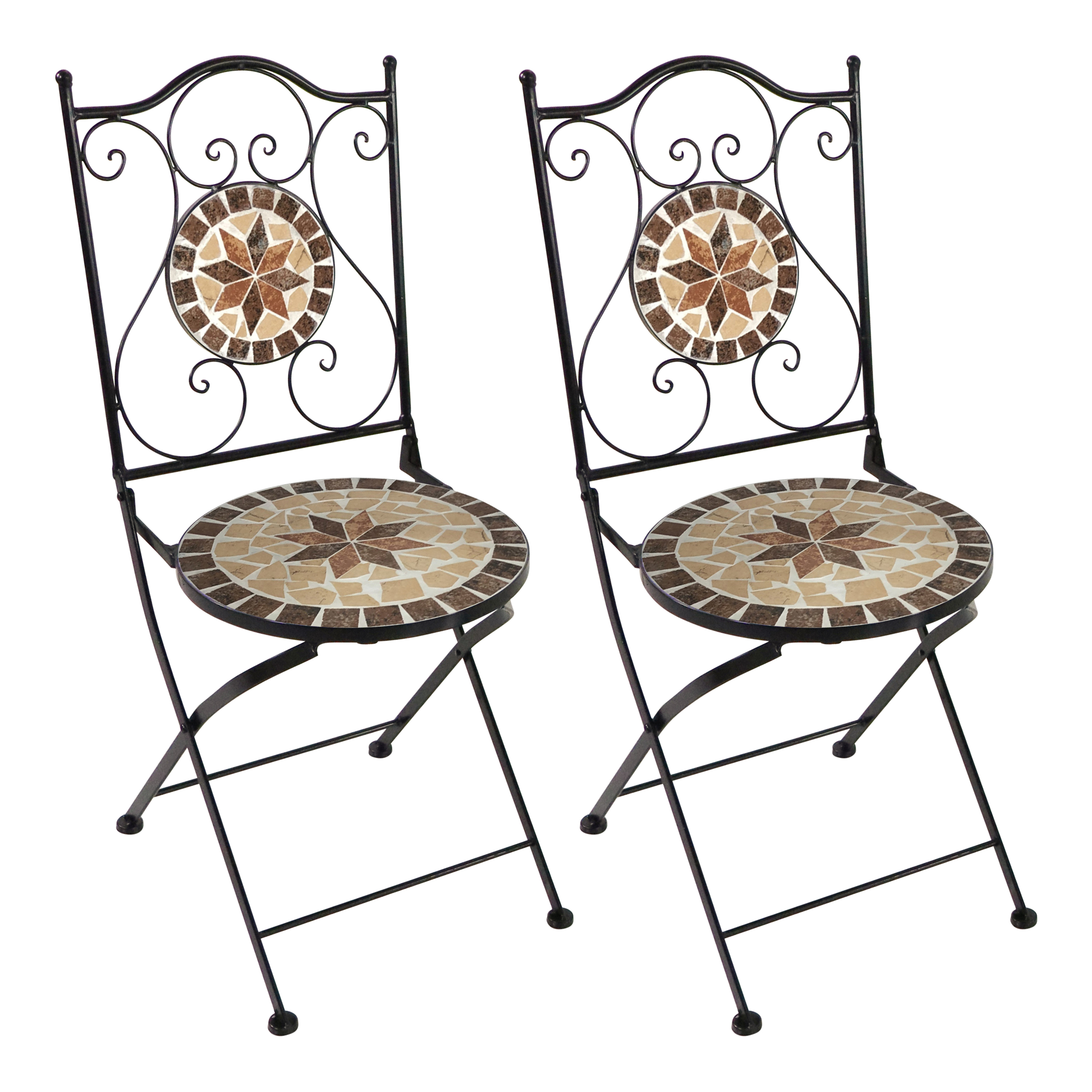 AXI Amélie Bistro Chairs Foldable Earth Brown – Set 2 pieces