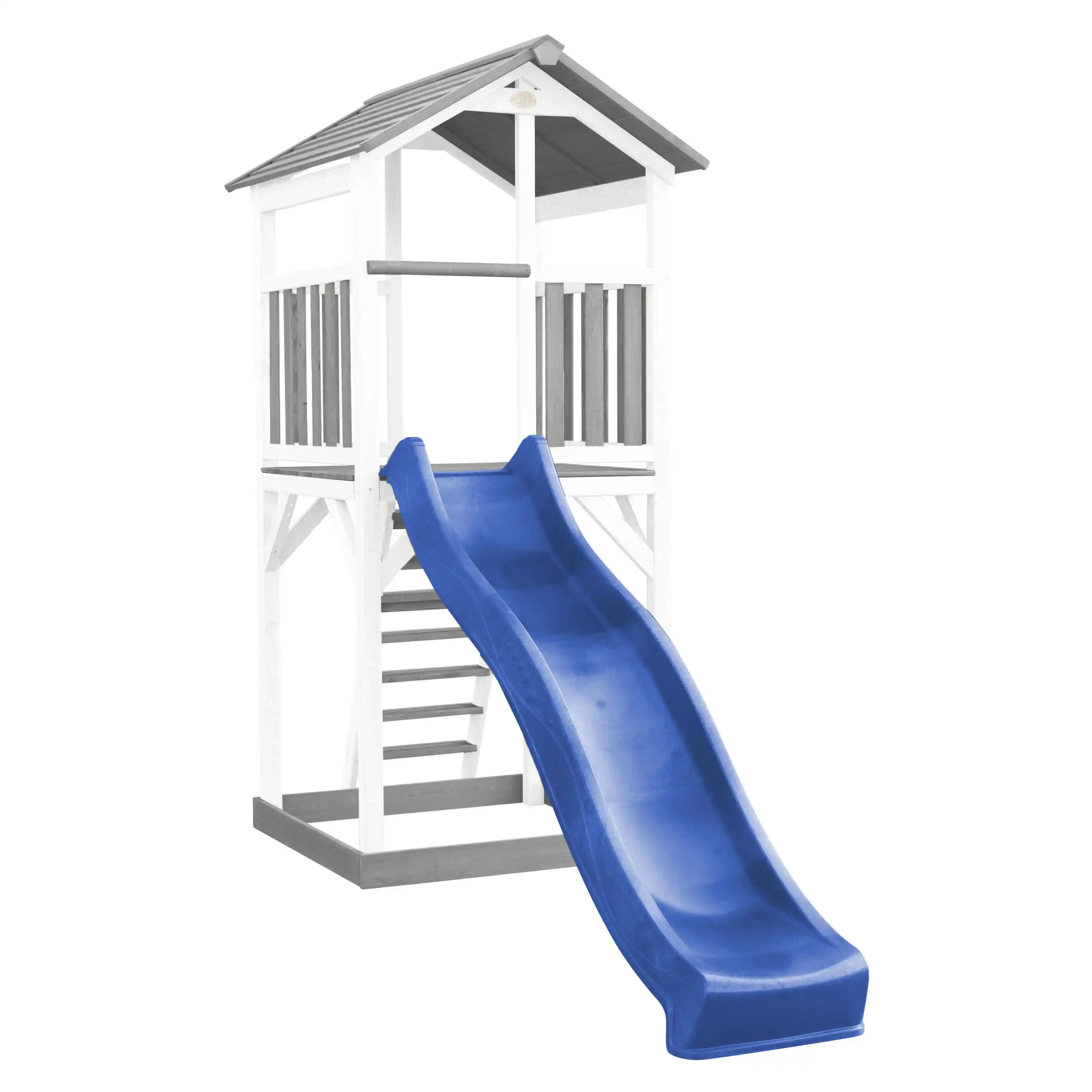 AXI Beach Tower Speeltoren Grijs/wit - Blauwe Glijbaan