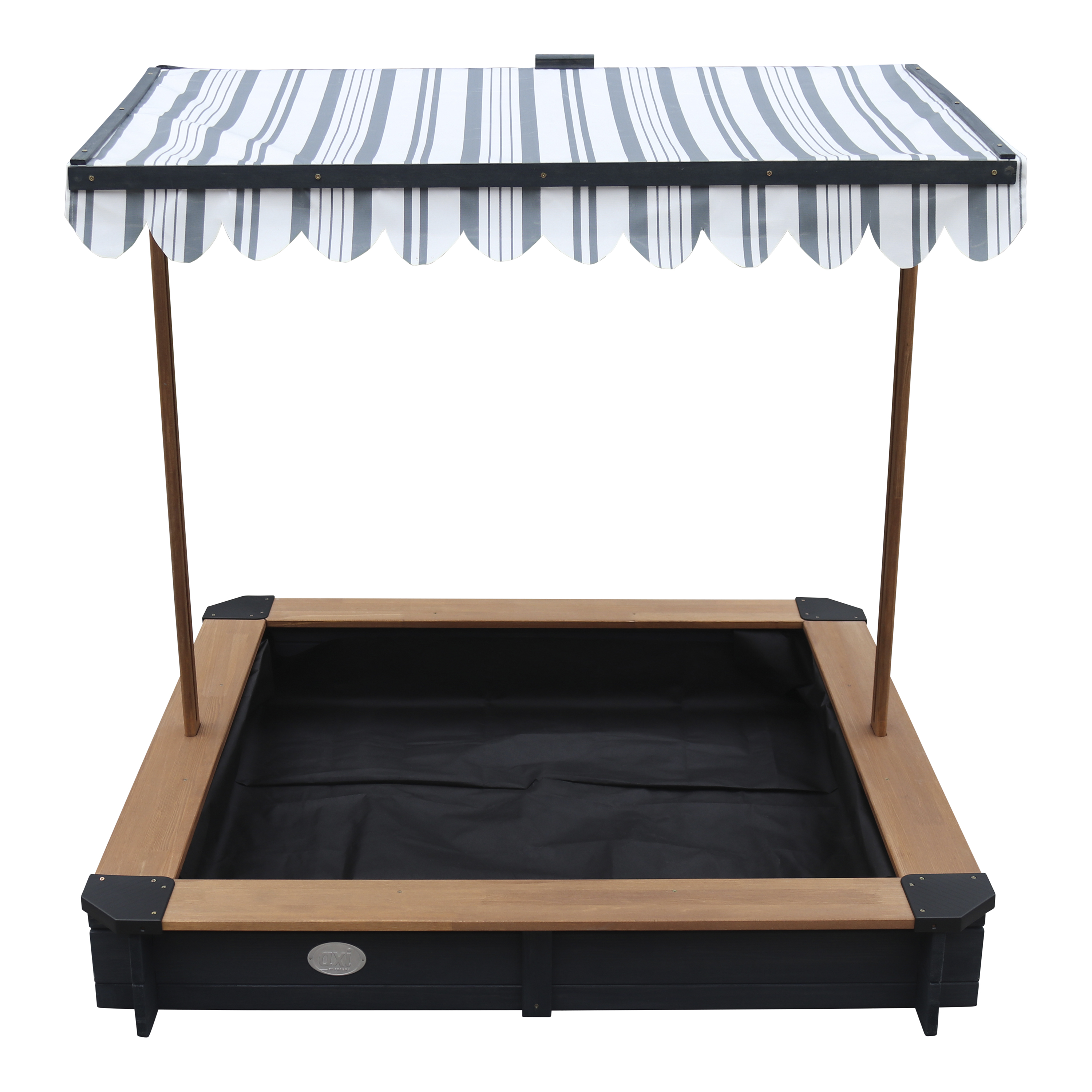 AXI Lily Sandbox with Canopy - 118 x 118 x 118 cm - Anthracite/Brown
