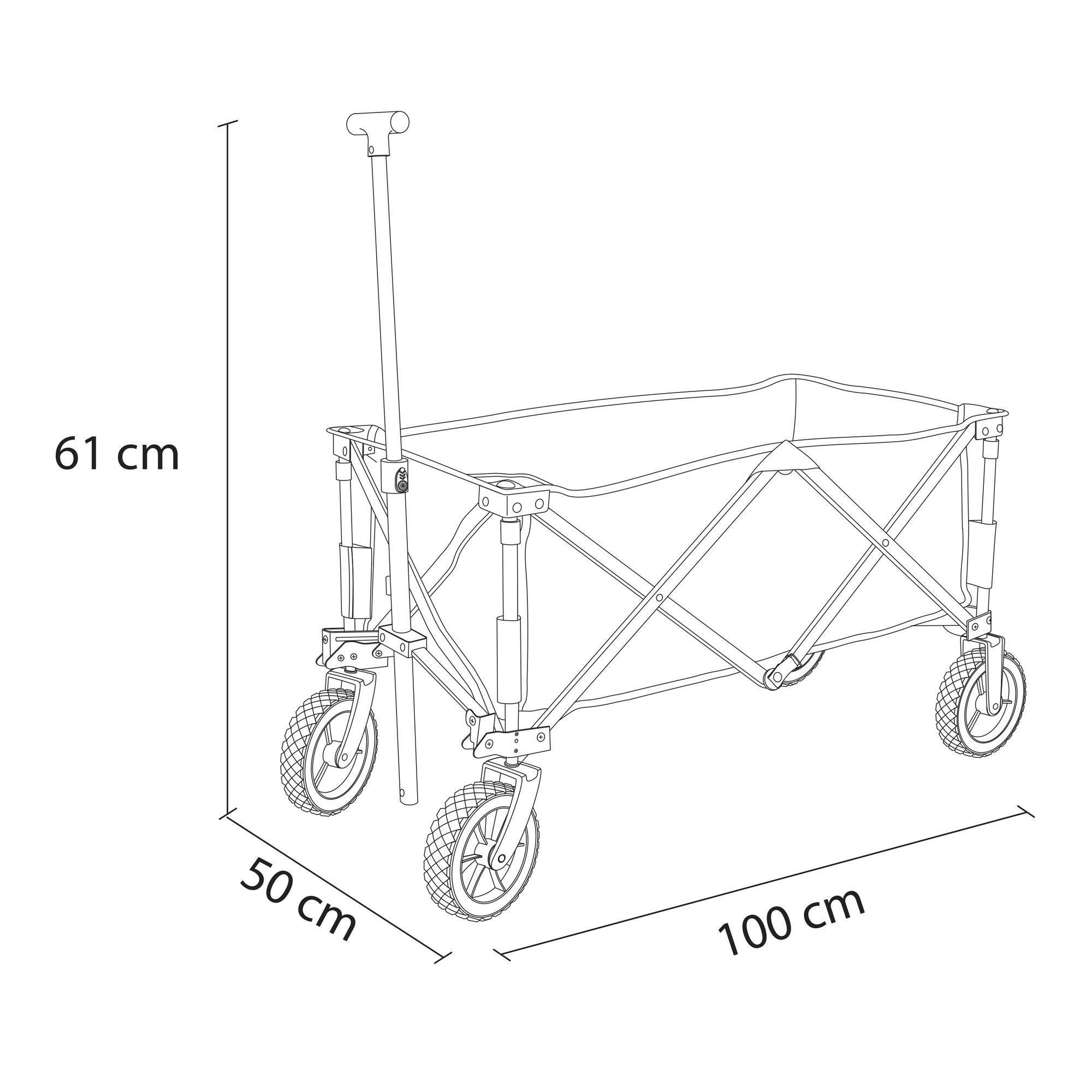 AXI AB110 Opvouwbare Bolderwagen Blauw