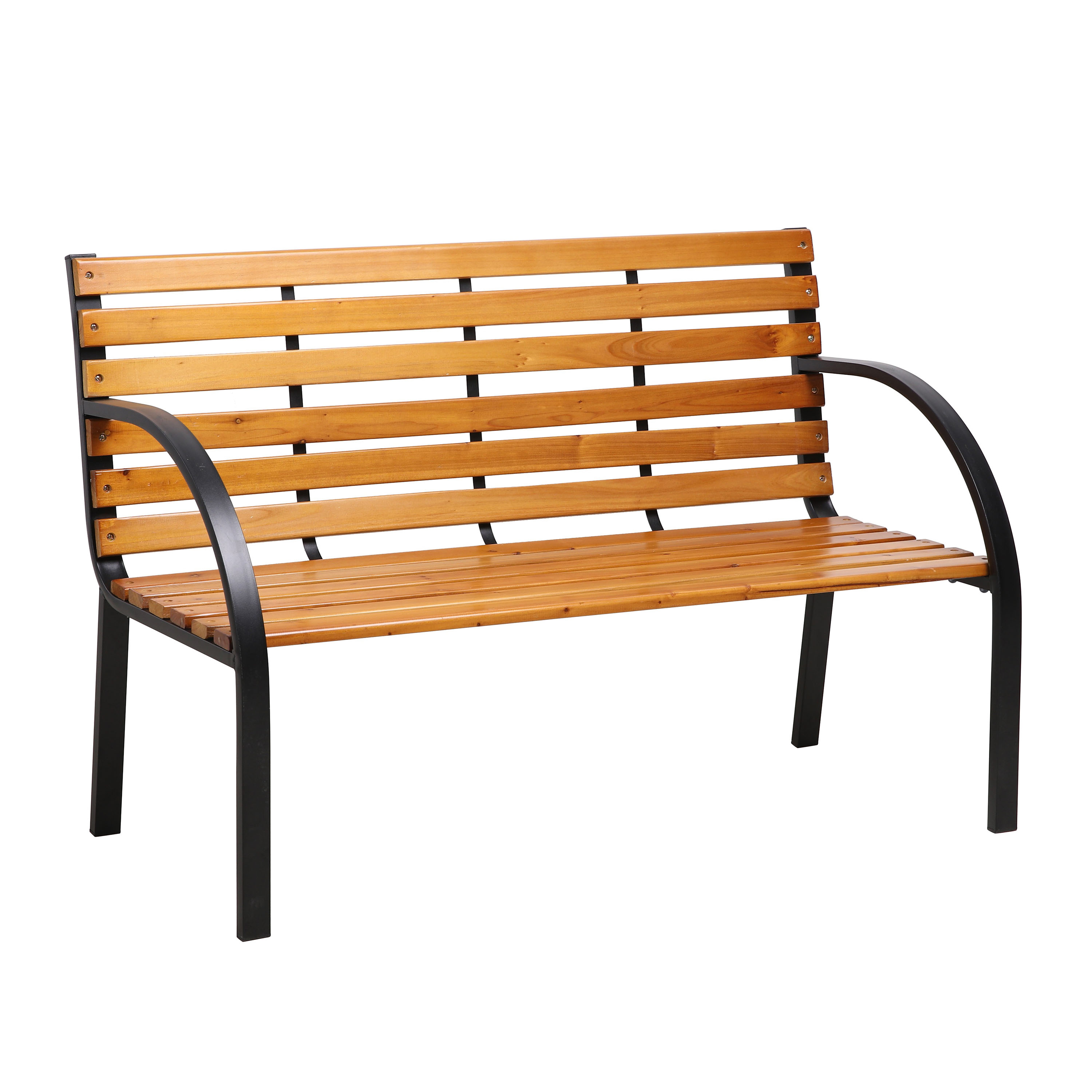 AXI Otis houten Tuinbank met matzwart stalen frame