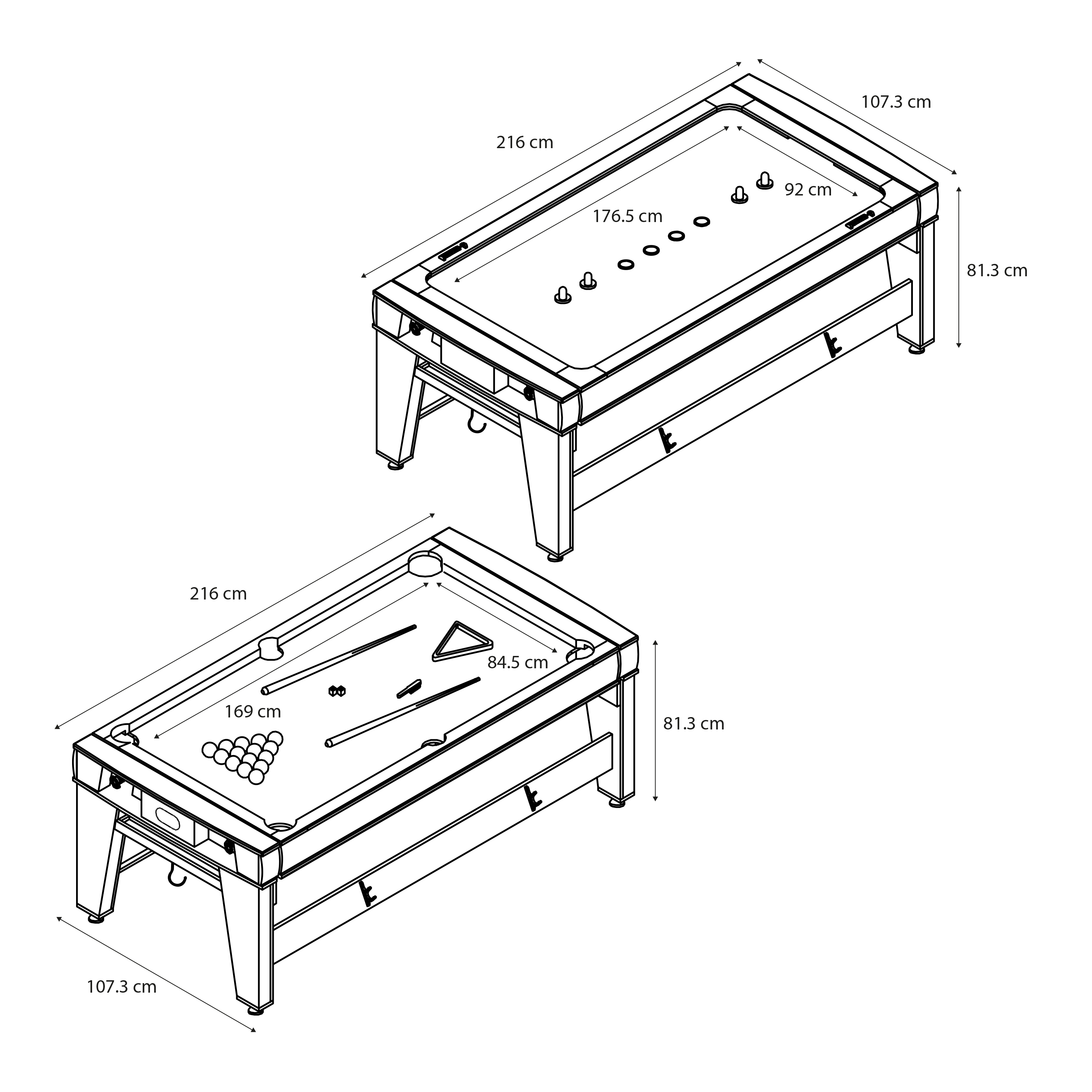 Cougar Reverso Biljard- & Airhockeybord