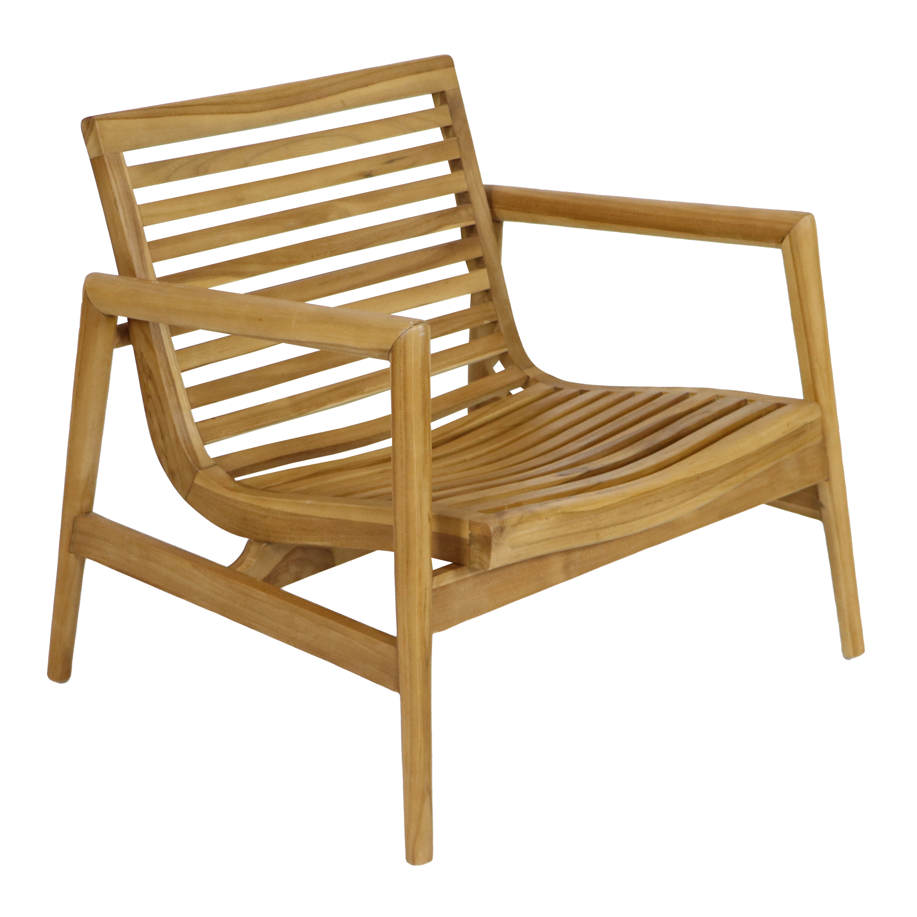 AXI June Lounge Set 4-piece with bench, table & 2 chairs - Teak/Cream