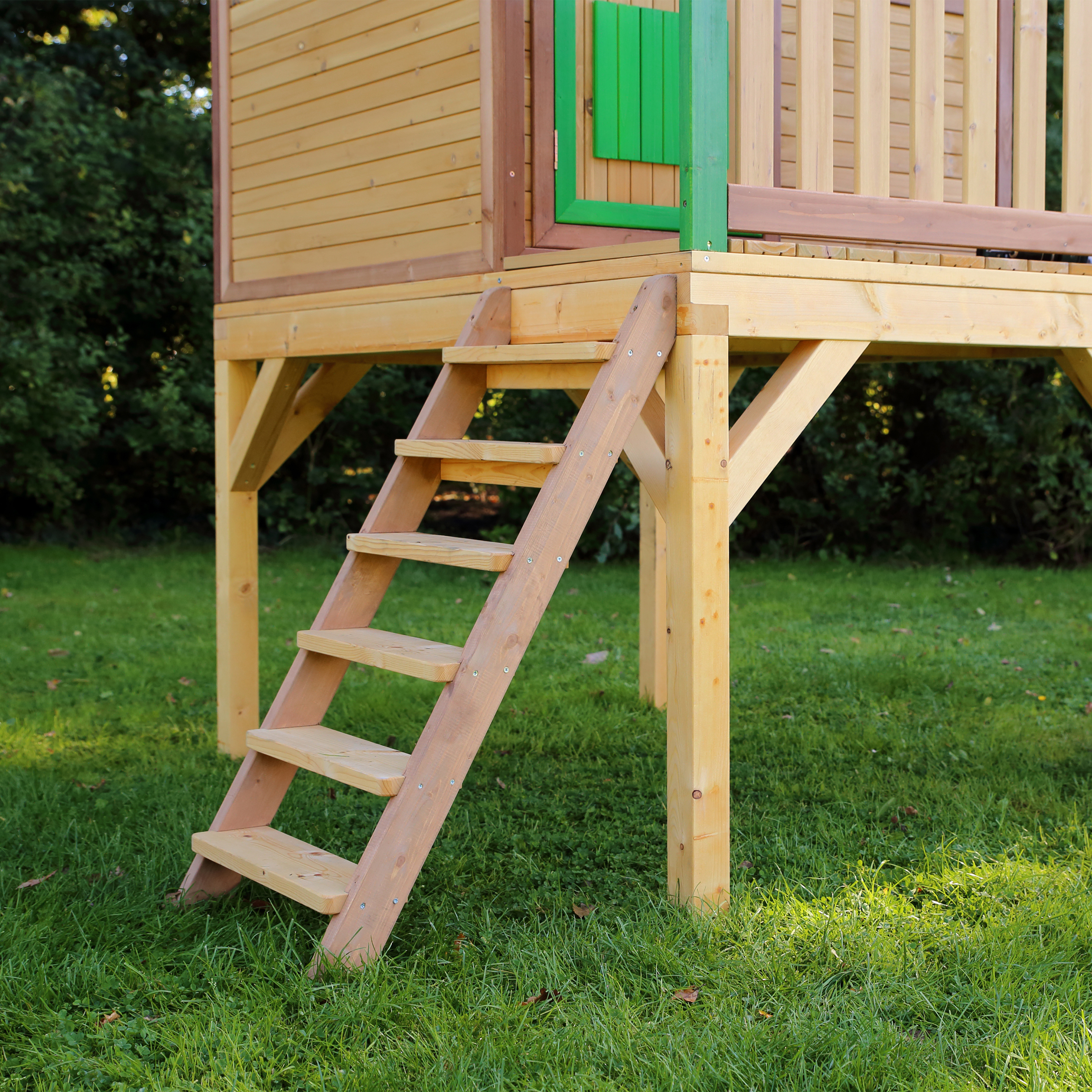 AXI Laura Playhouse Brown/green - Blue Slide