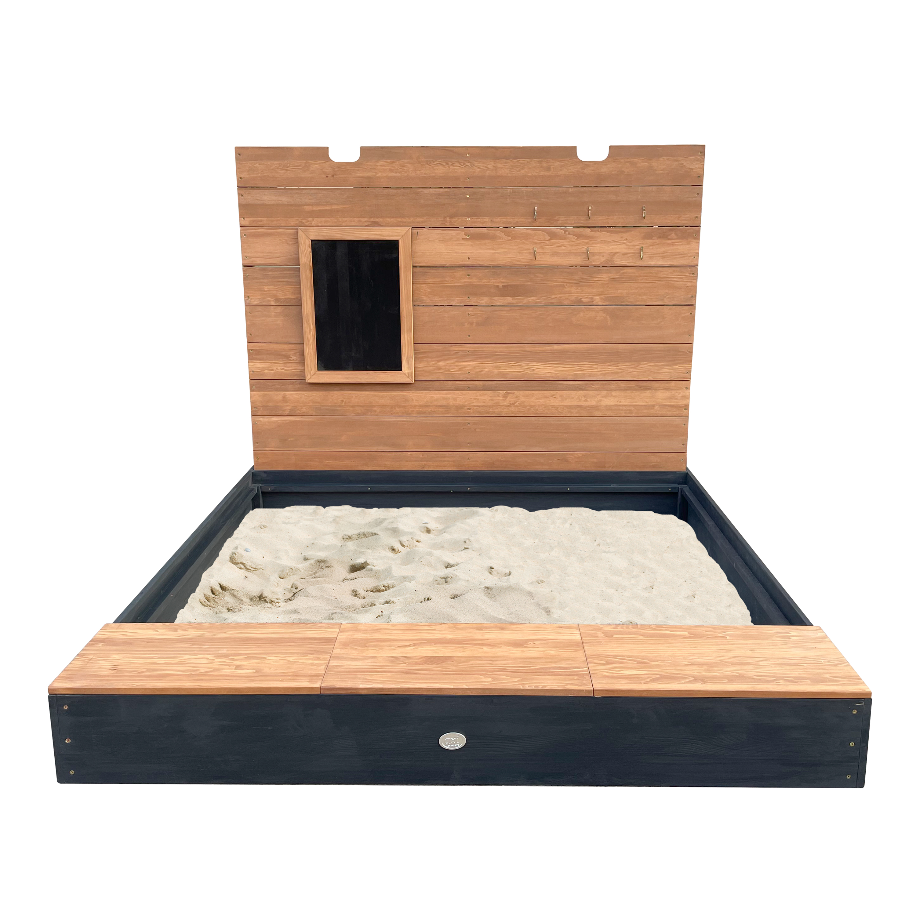 AXI Mandy XXL Sandbox with Storage and Lid Anthracite/Brown