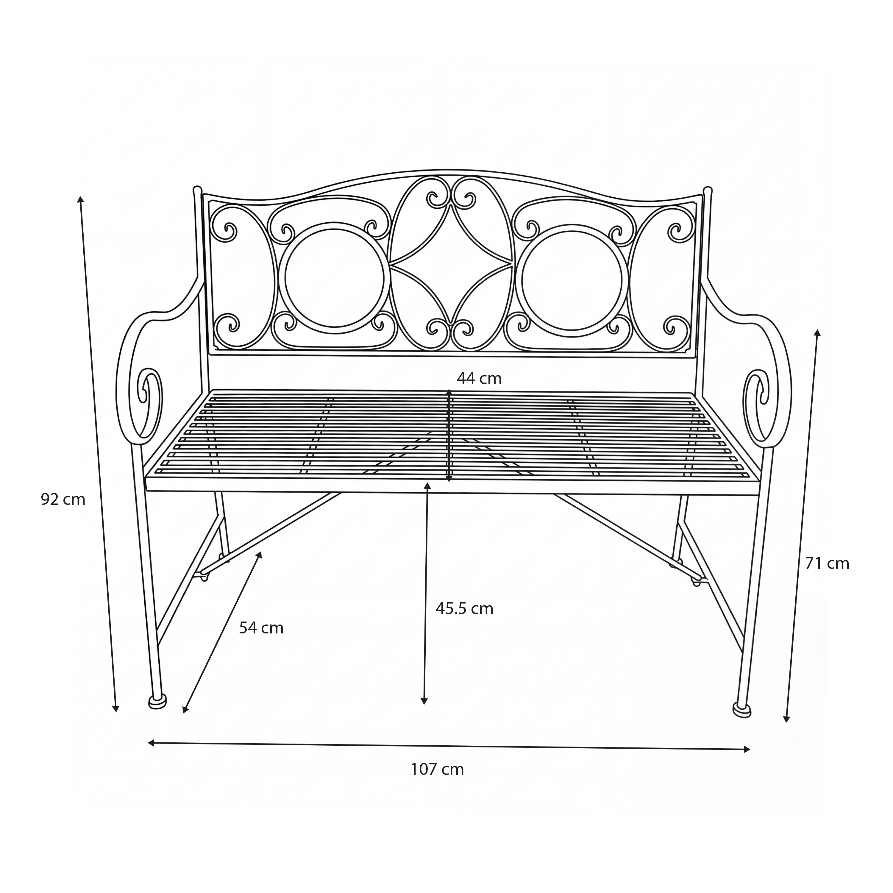AXI Margot Mosaic Garden Bench Mediterranean Style – Blue/Yellow