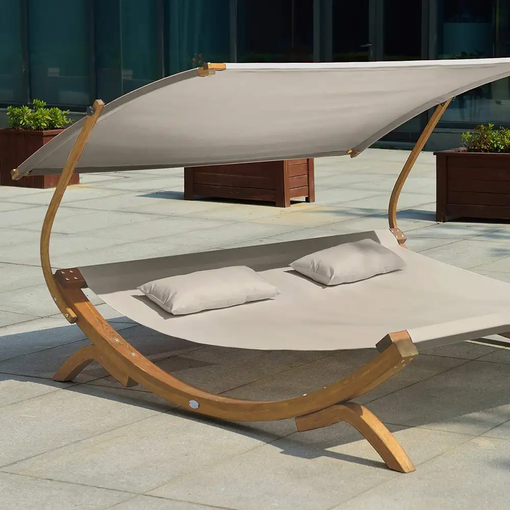 AXI Mallorca Tweepersoons ligbed met zonnescherm Beige-8720365060892 AXI Mallorca Tweepersoons ligbed met zonnescherm Beige