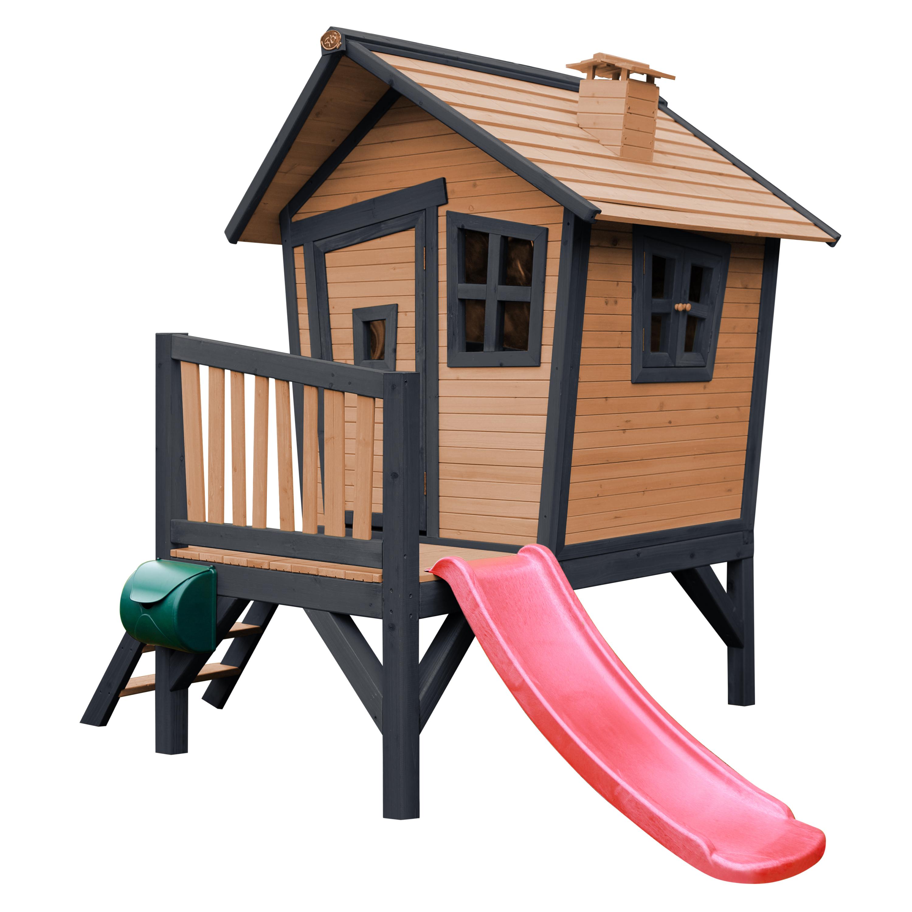 AXI Robin Playhouse Brown/Anthracite - Red Slide
