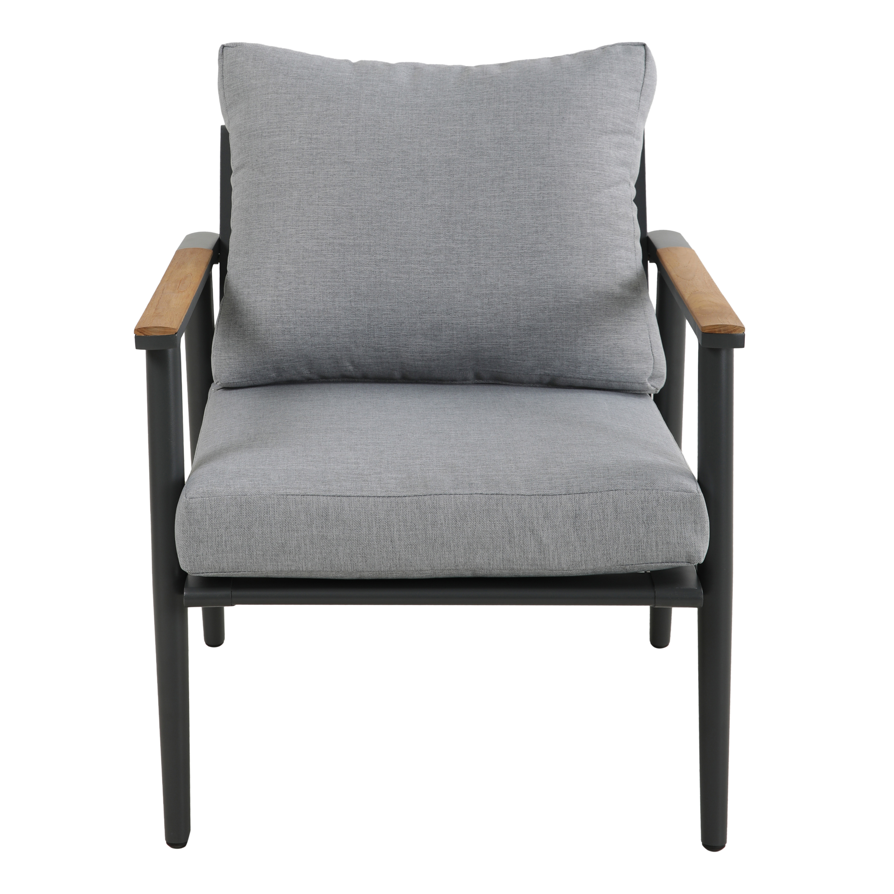 AXI Bibi lounge set 4-piece with bench. table and two chairs Anthracite/Teak-8720365062681 AXI Bibi lounge set 4-piece with bench. table and two chairs Anthracite/Teak