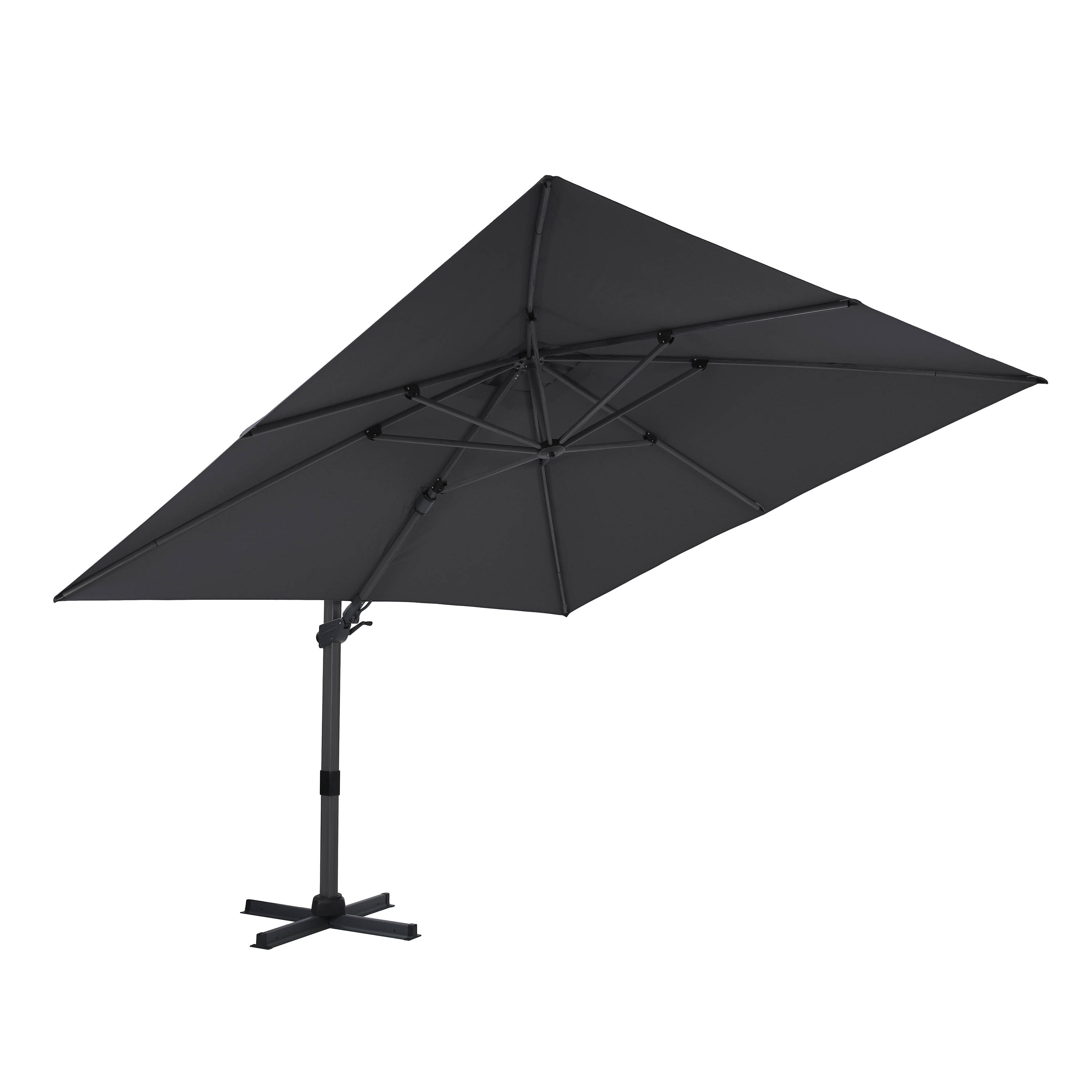 AXI Apollo Premium Zweefparasol 300x300cm Antraciet/grijs