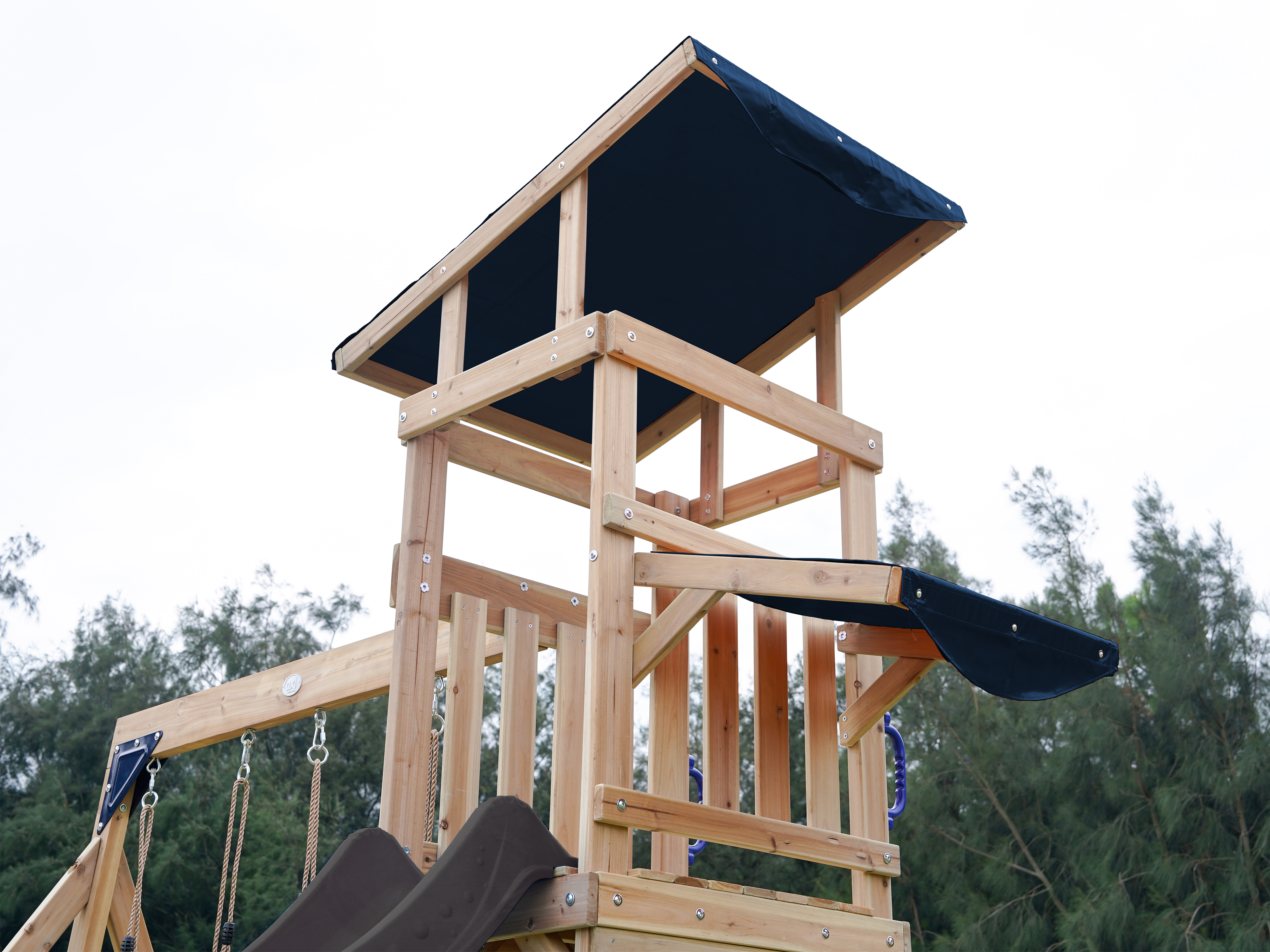 AXI Malik Play Set with Double Swing Brown - Grey Slide 
